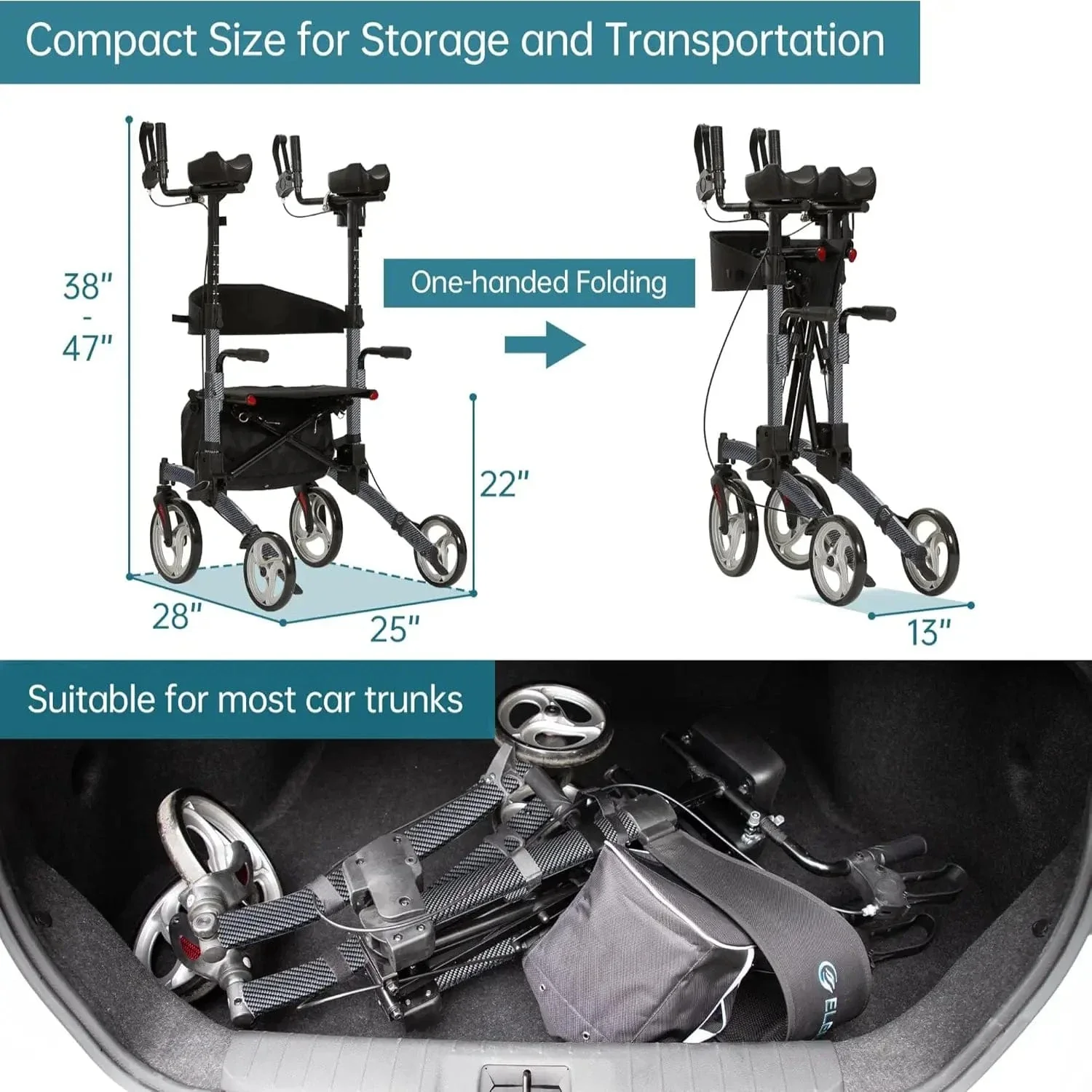 HFK-9223 Dual-Brake Upright Walker 8