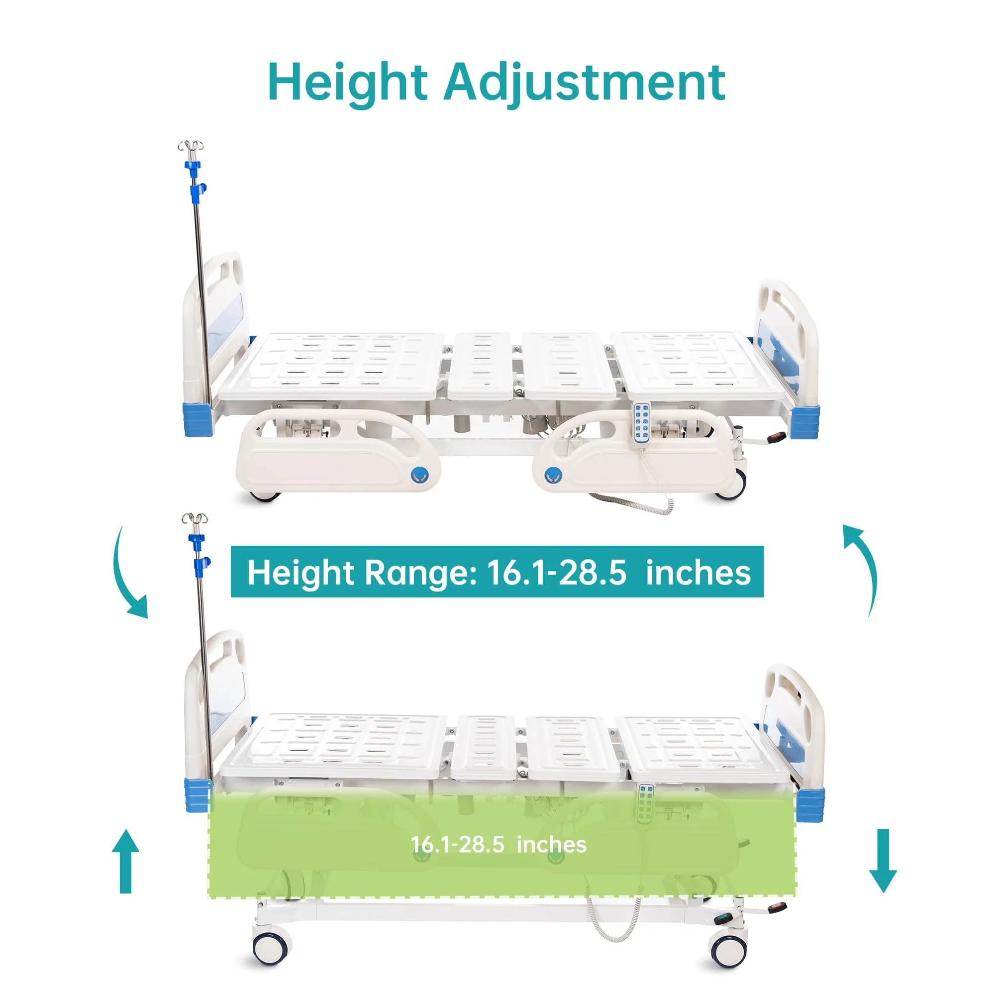 SLD-A51-111 5 Functional Heavy Duty Full Electric Hospital Bed With Remote Control