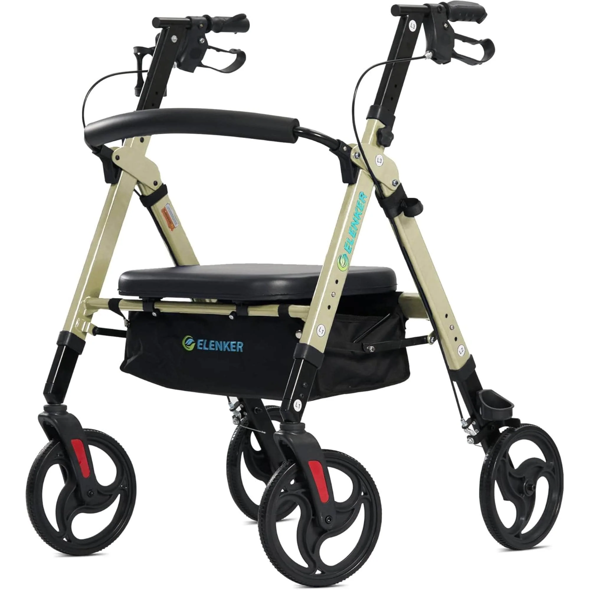 YF-9007A Dual-Brake Heavy Duty Rollator Walker 10