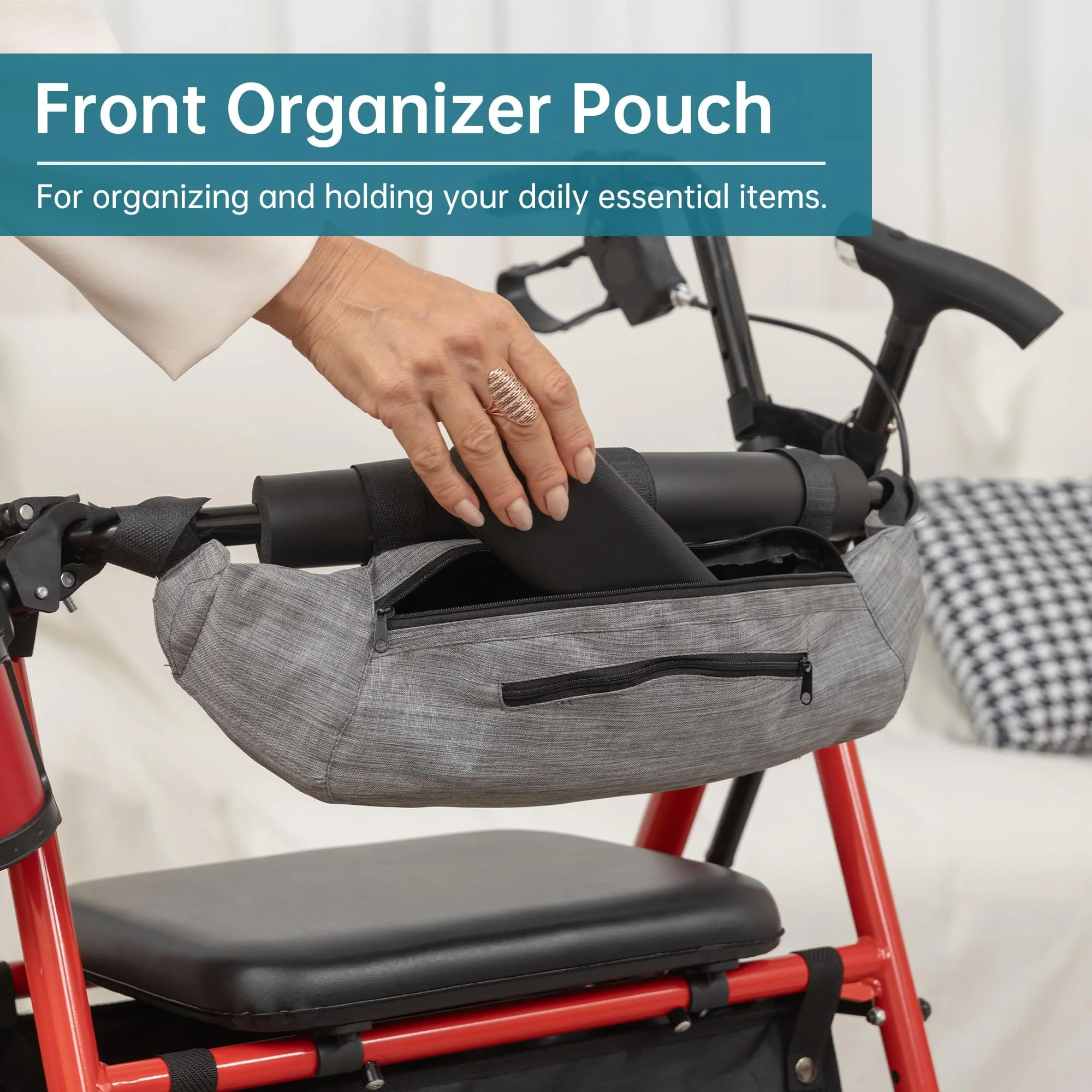 YF-9007C Dual-Brake Rollator Walker 8