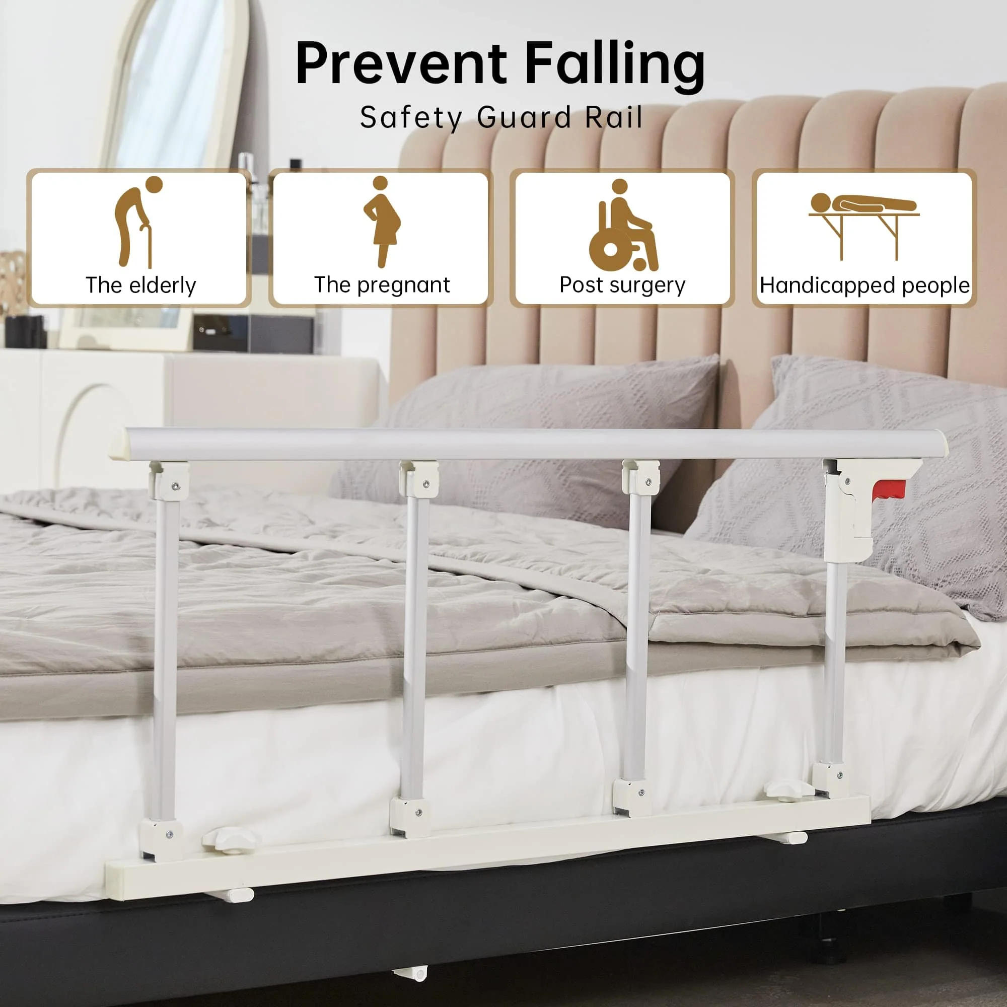 HFK-5115-2 Foldable Bed Rail for Elderly Hospital Home Care