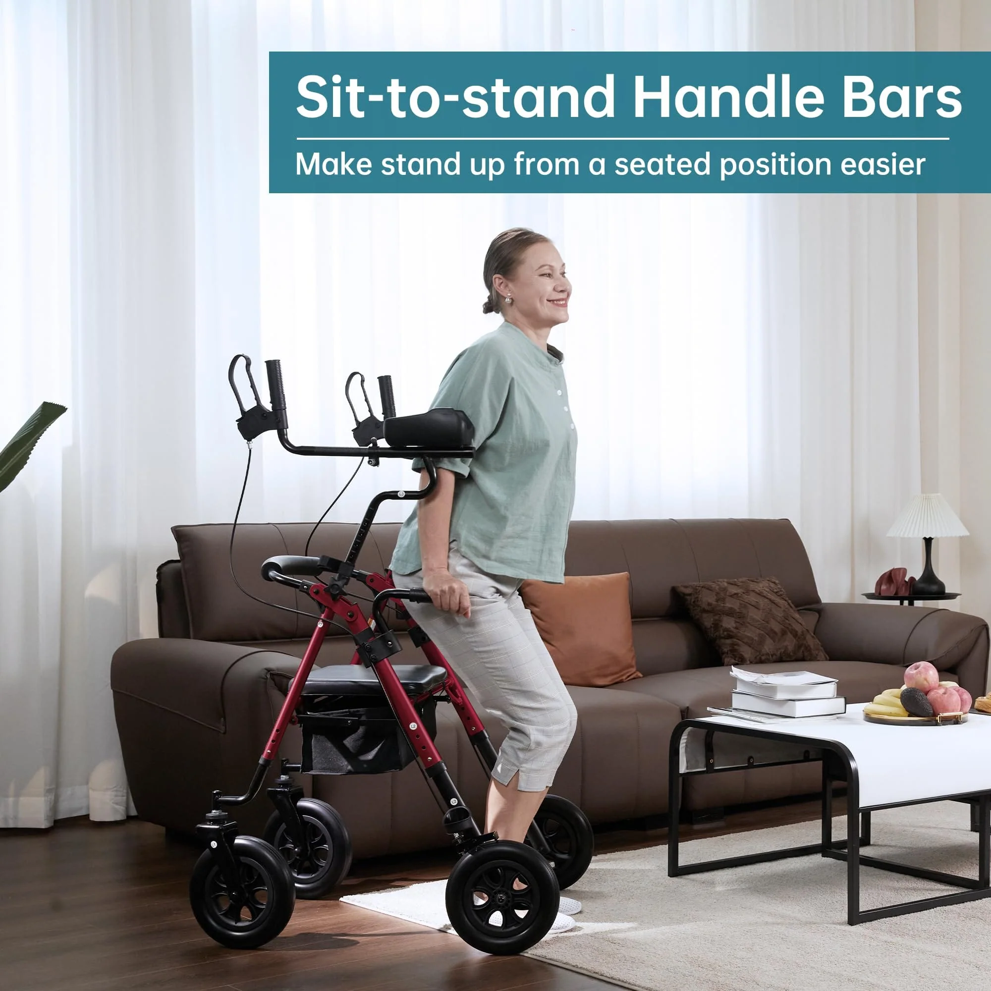 HFK-9236T4 All Terrain Dual-Brake Upright Walker 10