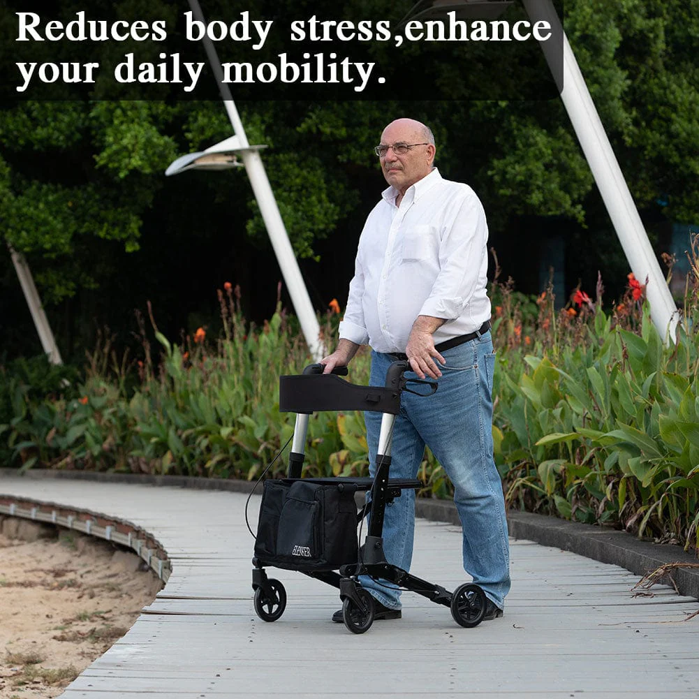 HFK-9202D Dual-Brake Compact Foldable Rollator Walker 6