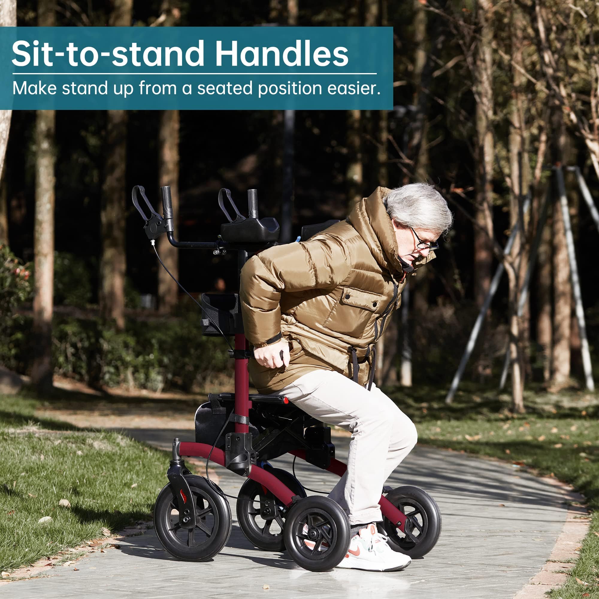 HFK-9240-2 All Terrain Dual-Brake Upright Walker 10