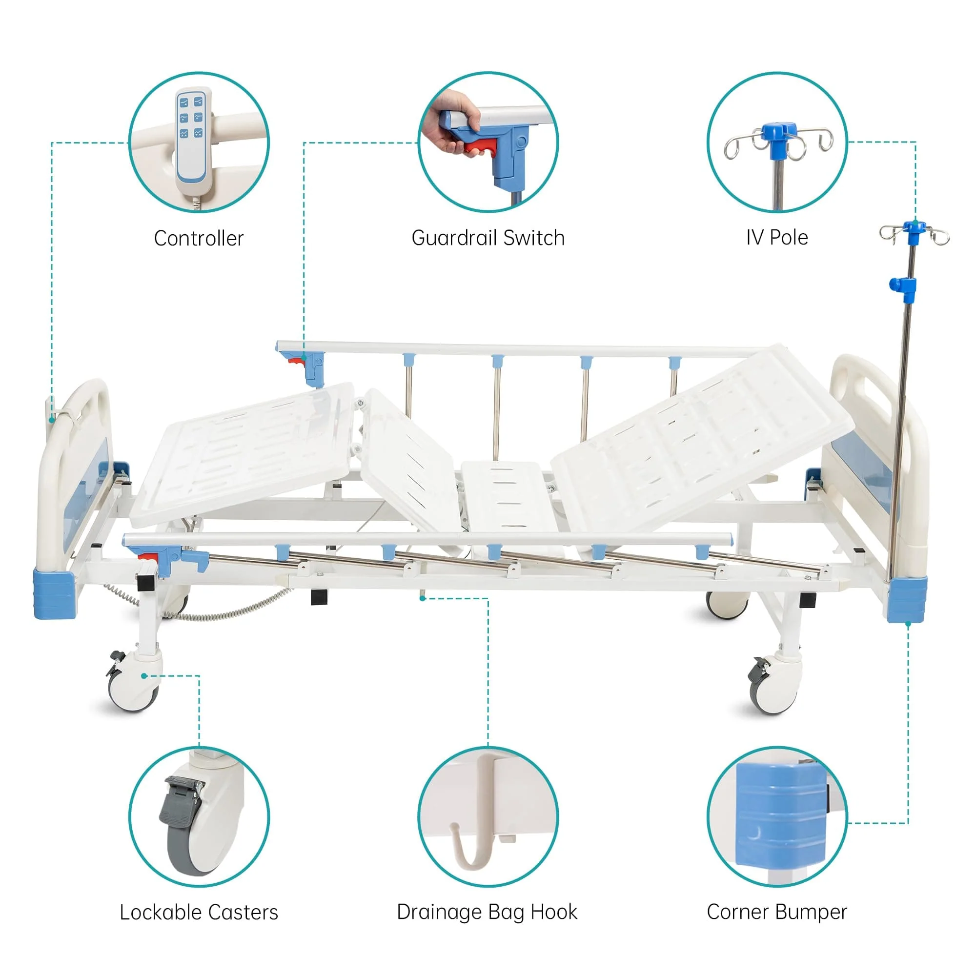 SLD-A21-111 2 Functional Heavy Duty Full Electric Hospital Bed With Remote Control