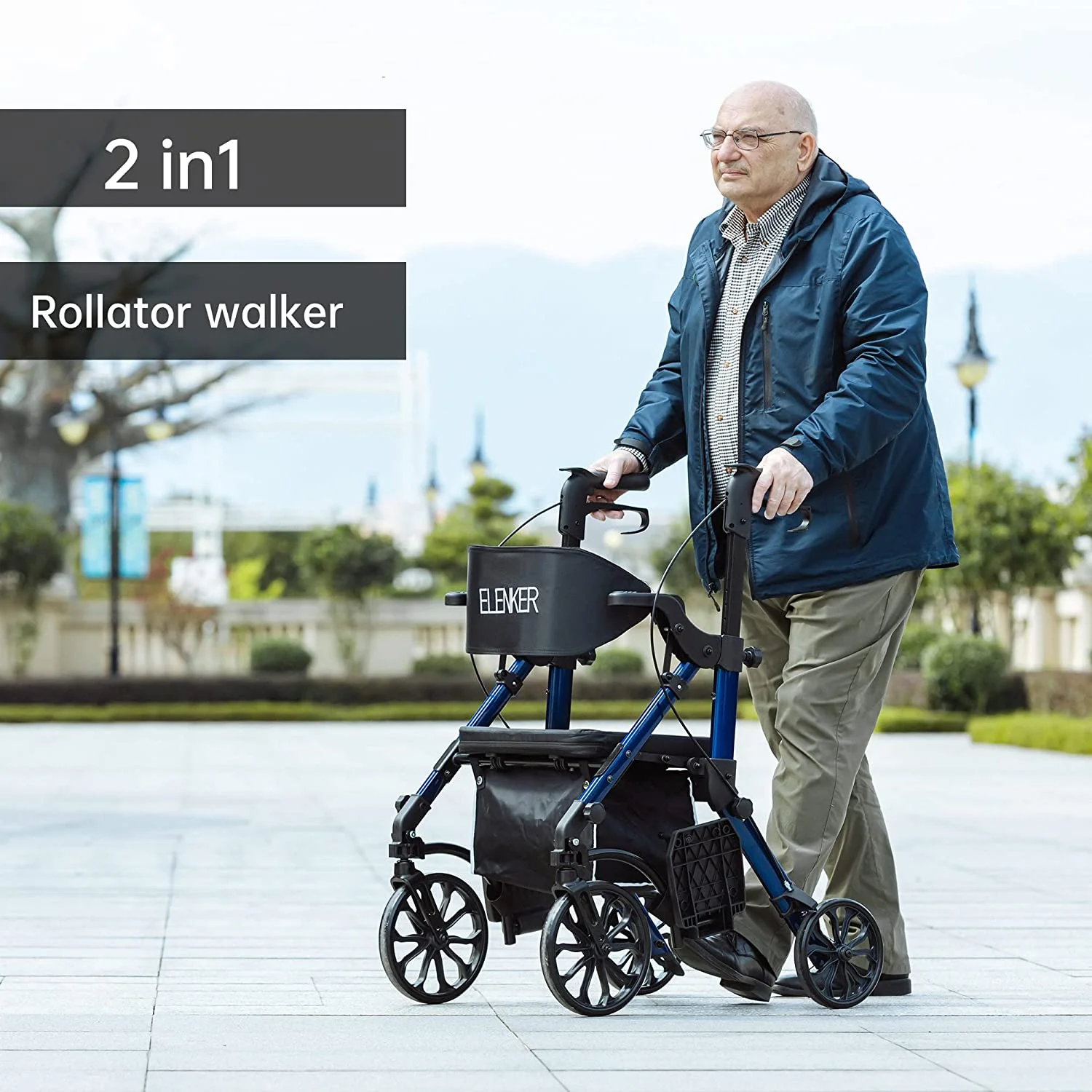 KLD-9269 2-in-1 Rollator Walker 8