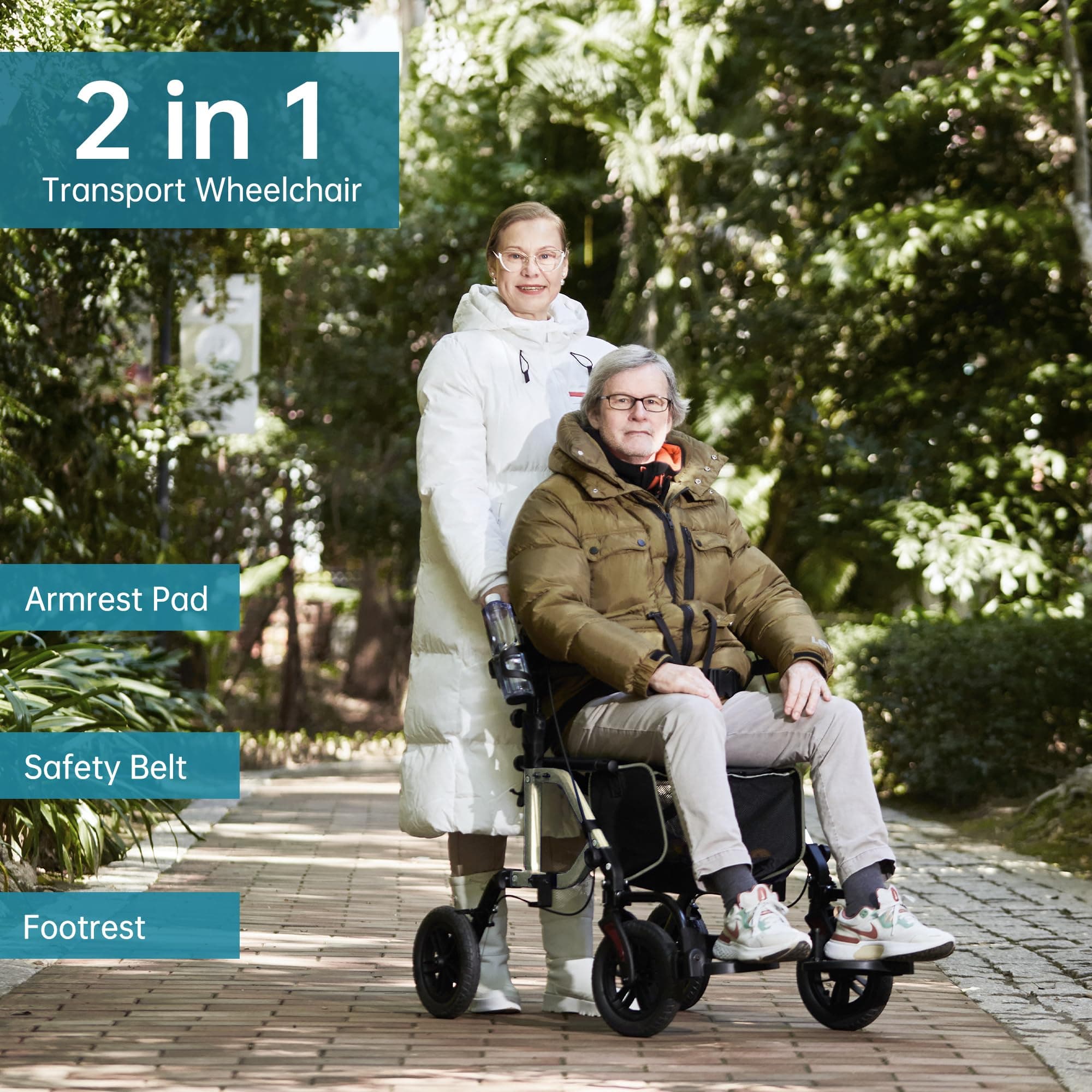 KLD-9224-2 All Terrain 2-in-1 Rollator Walker 10