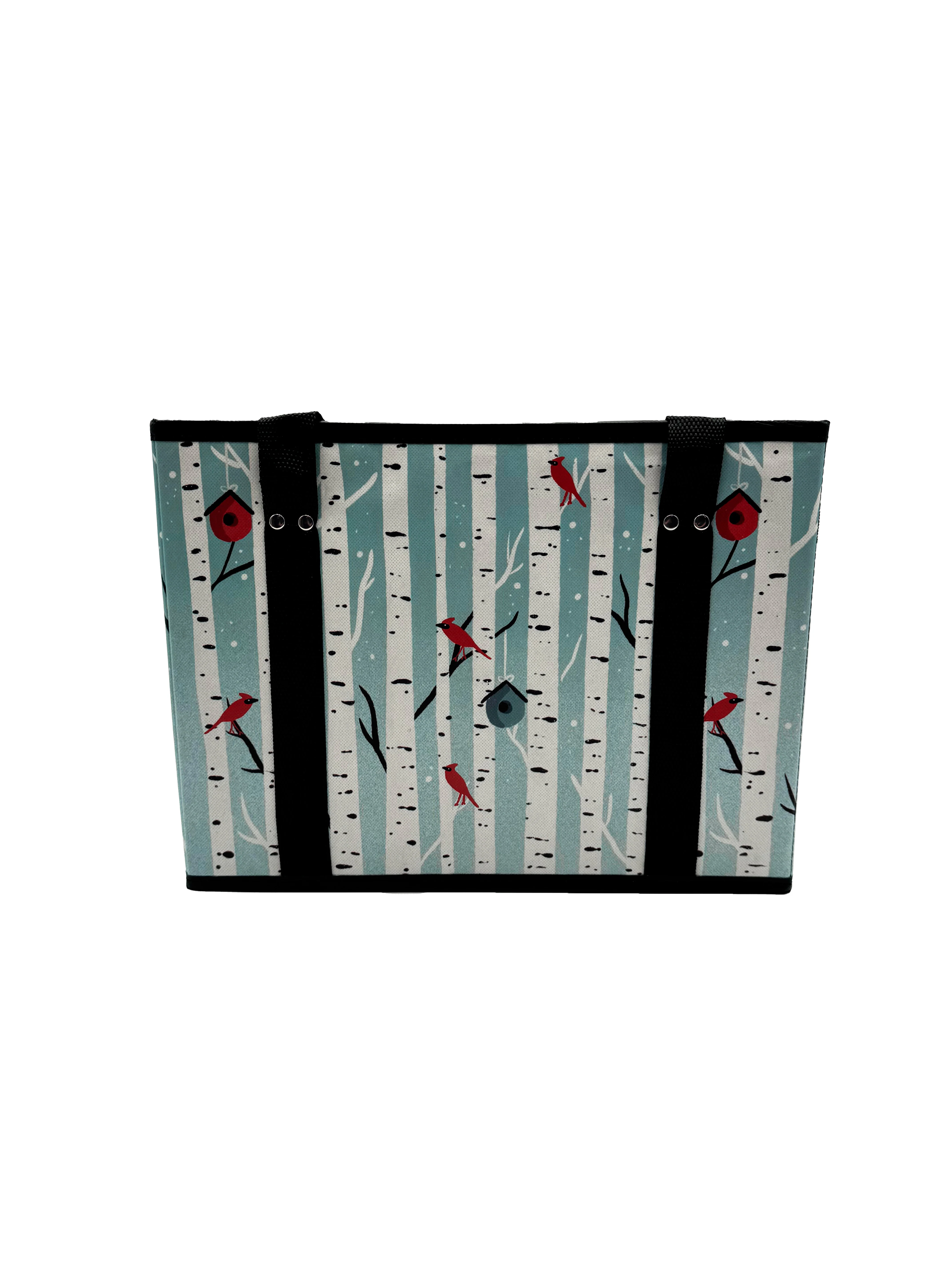Box Tote in Birch Birds