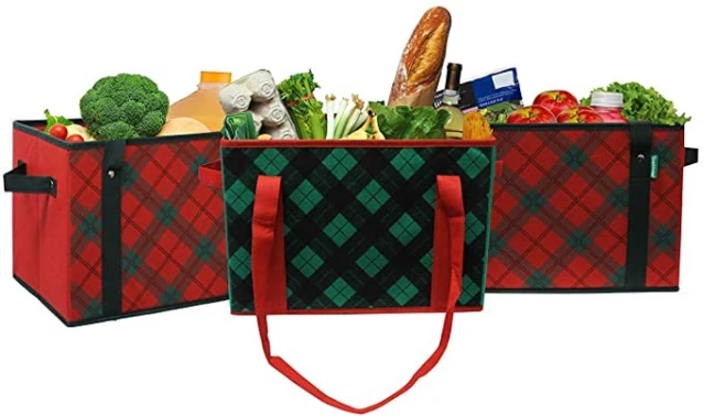 Box Bag in Holiday Plaid