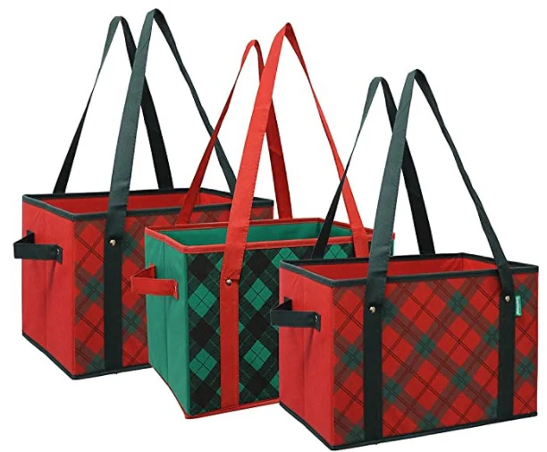 Box Bag in Holiday Plaid