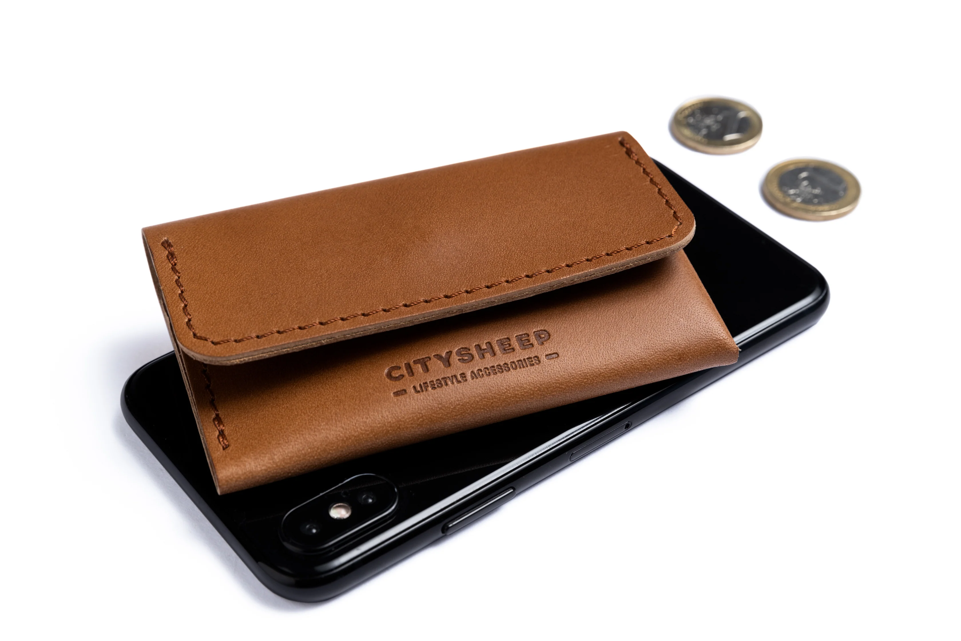 Small Leather Wallet/ Vegetable Tanned