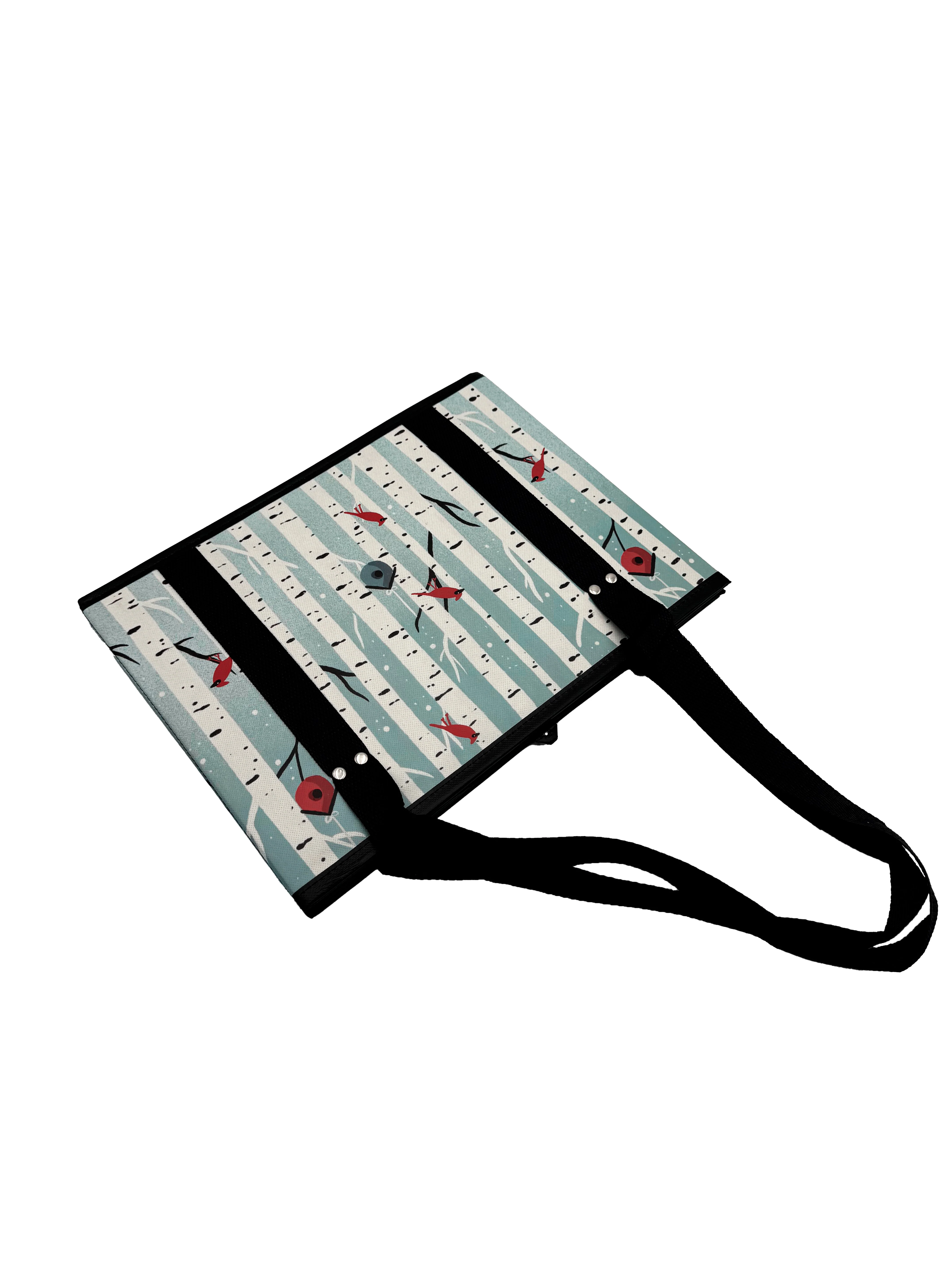 Box Tote in Birch Birds