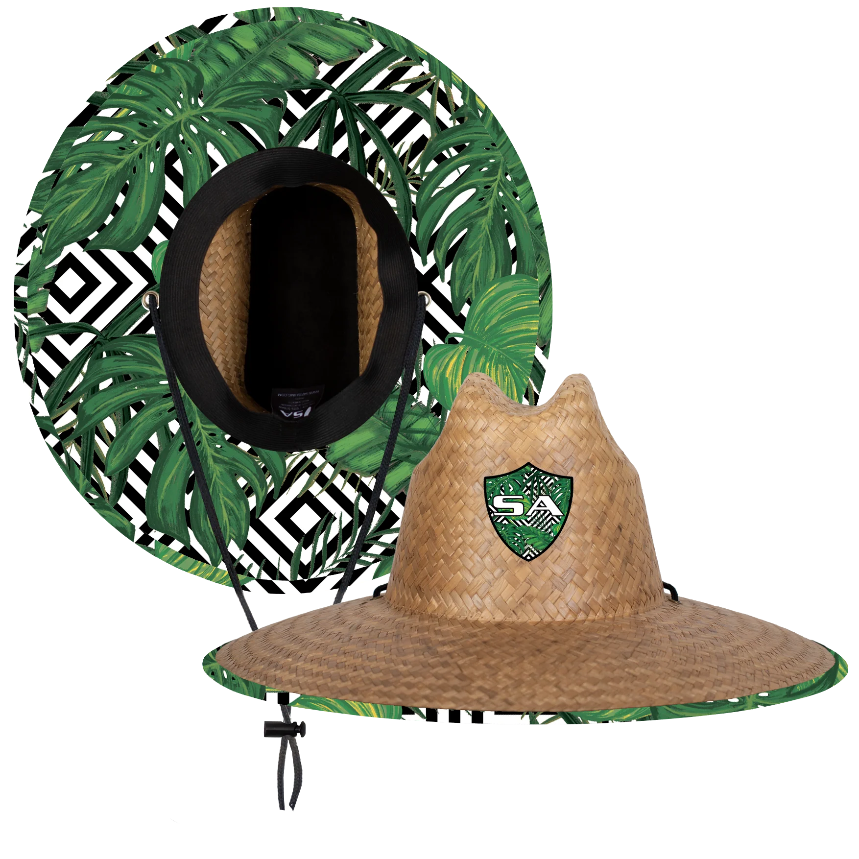 Palms Under Brim Straw Hat