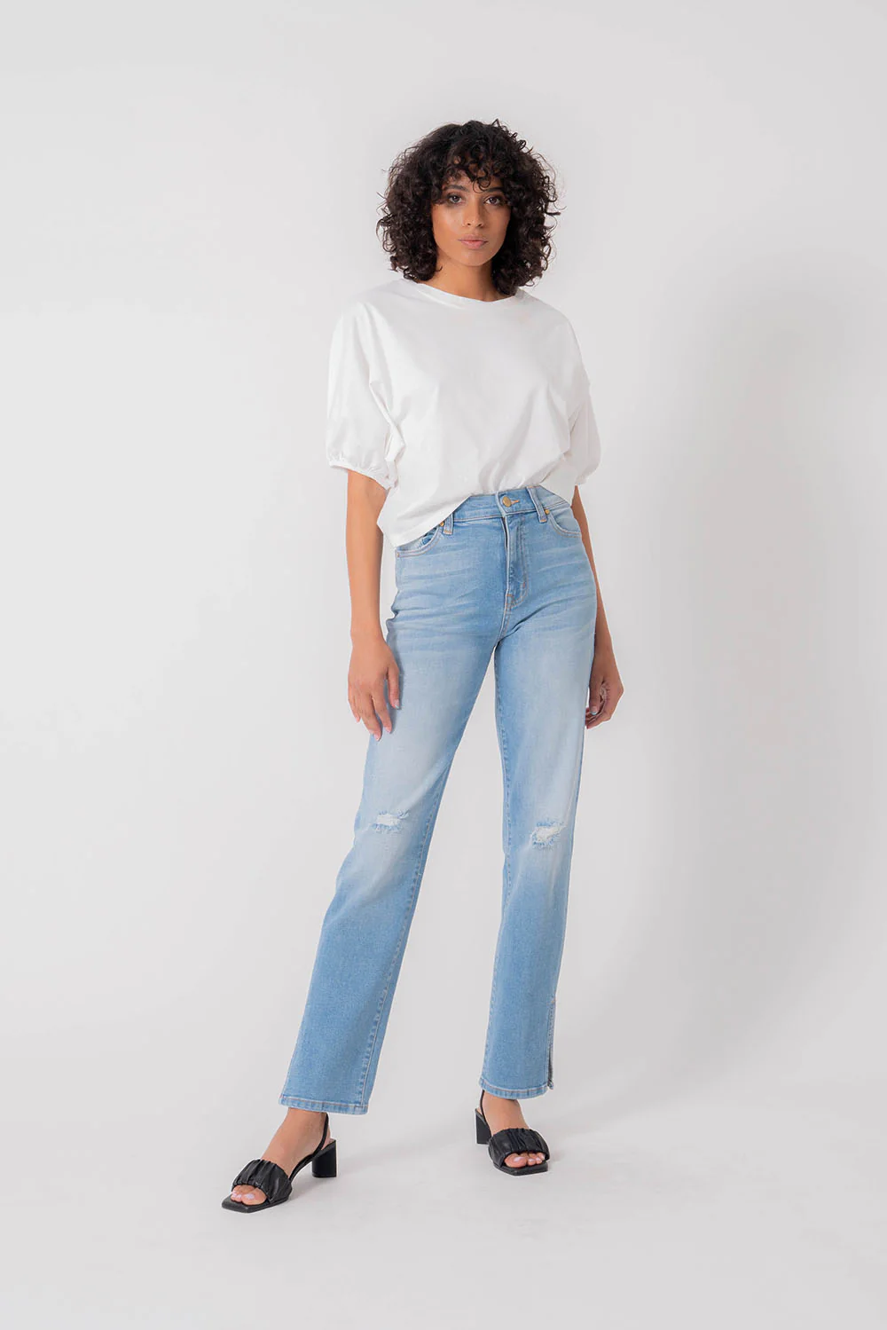 Cara Side Slit Slim Straight