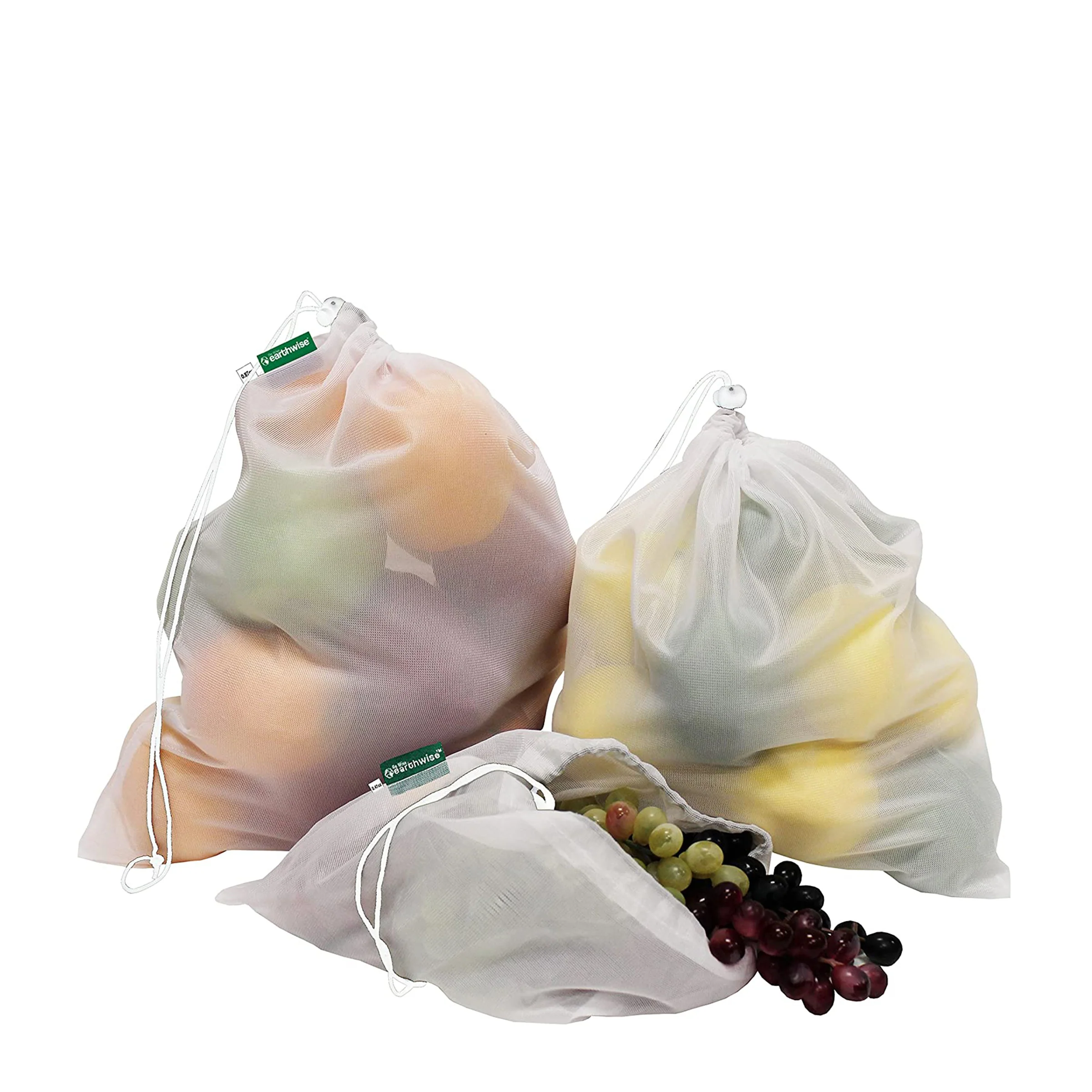 Mesh Produce Bags with Tare Weight on Bags