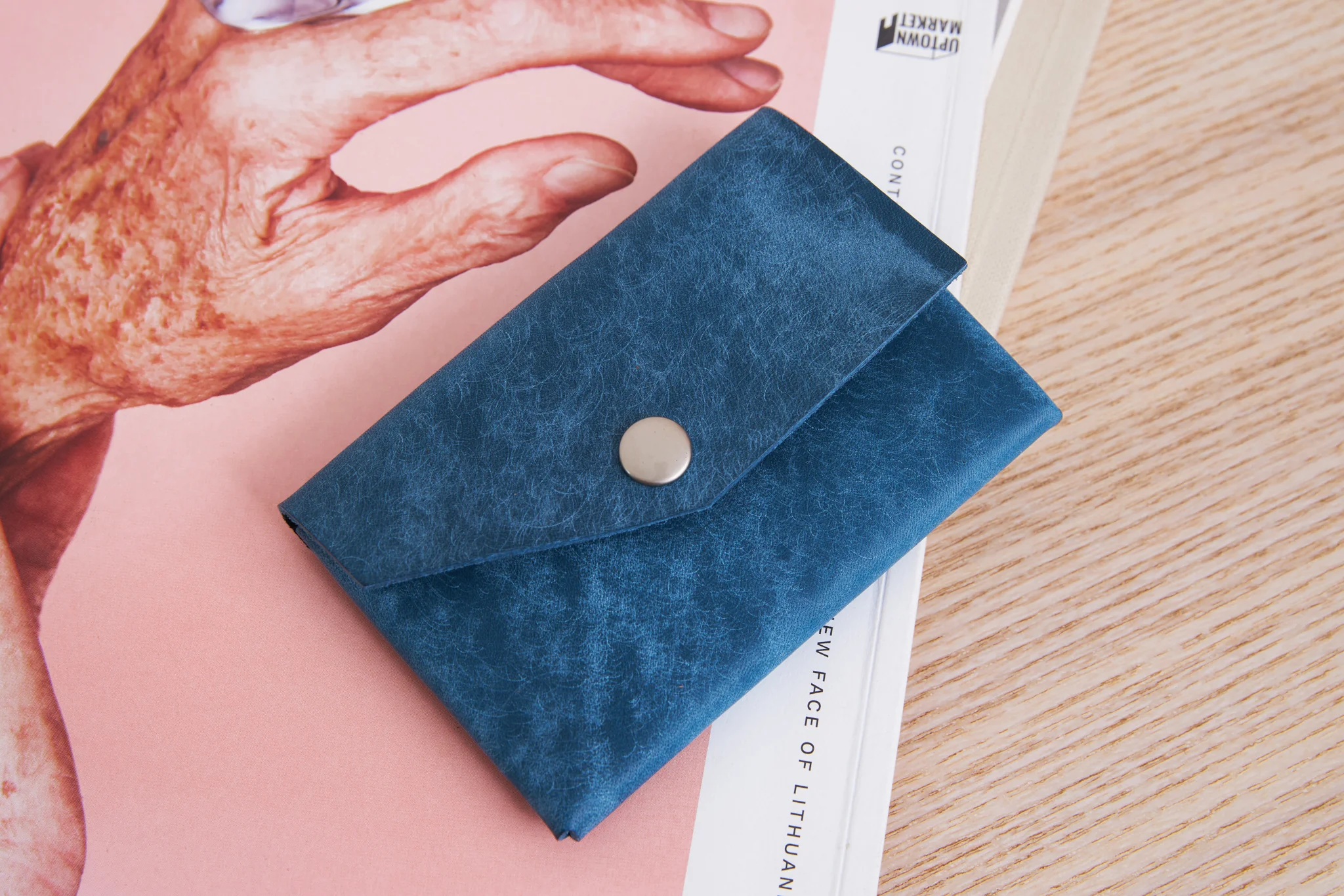 Small Wallet with Coin Pocket/ Ocean Blue