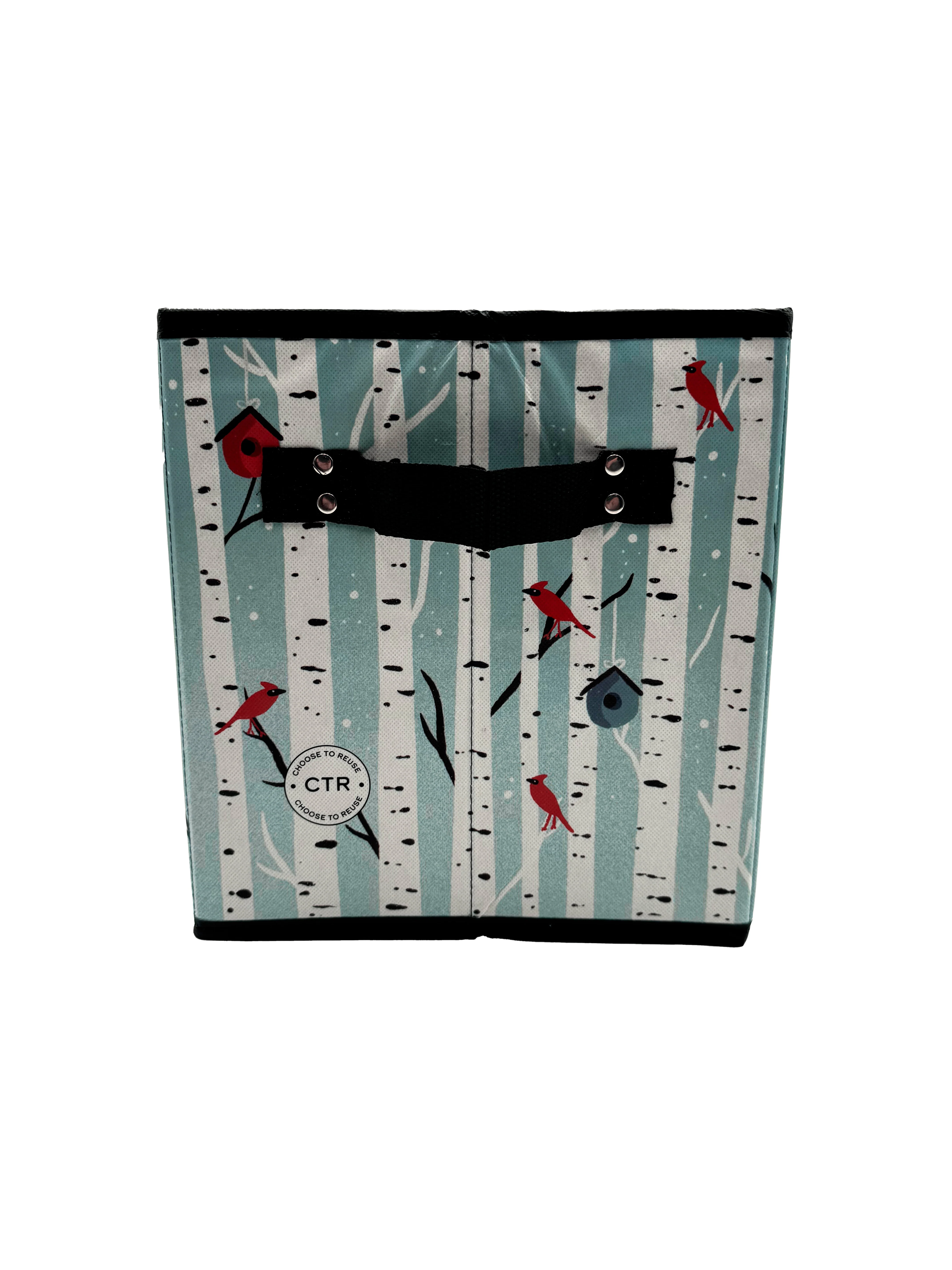 Box Tote in Birch Birds