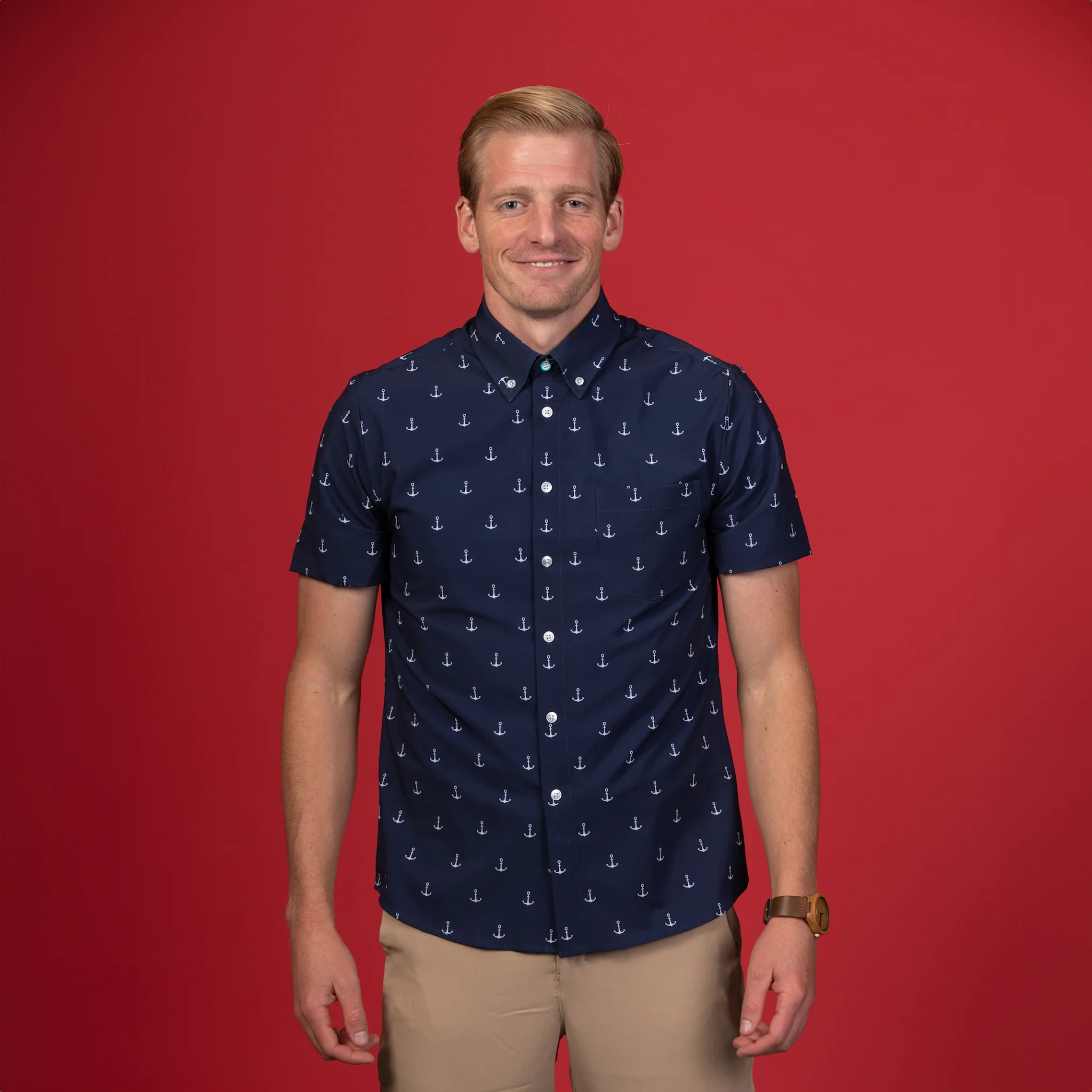 Range Shirt - Navy w/ White Anchors