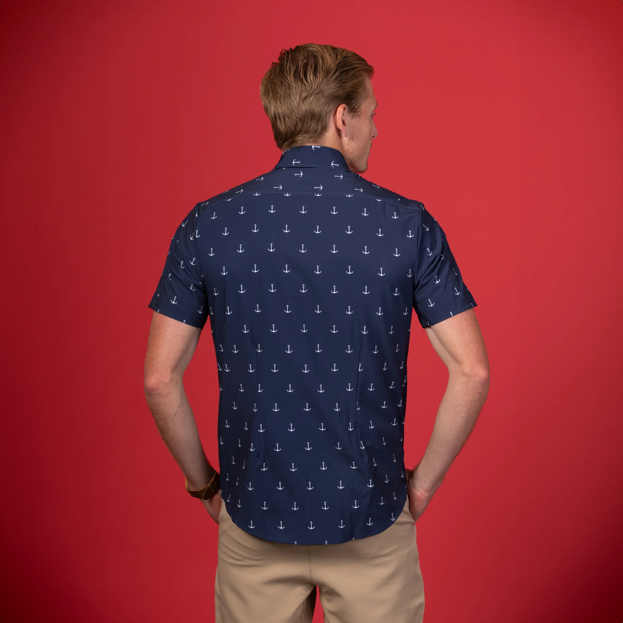 Range Shirt - Navy w/ White Anchors