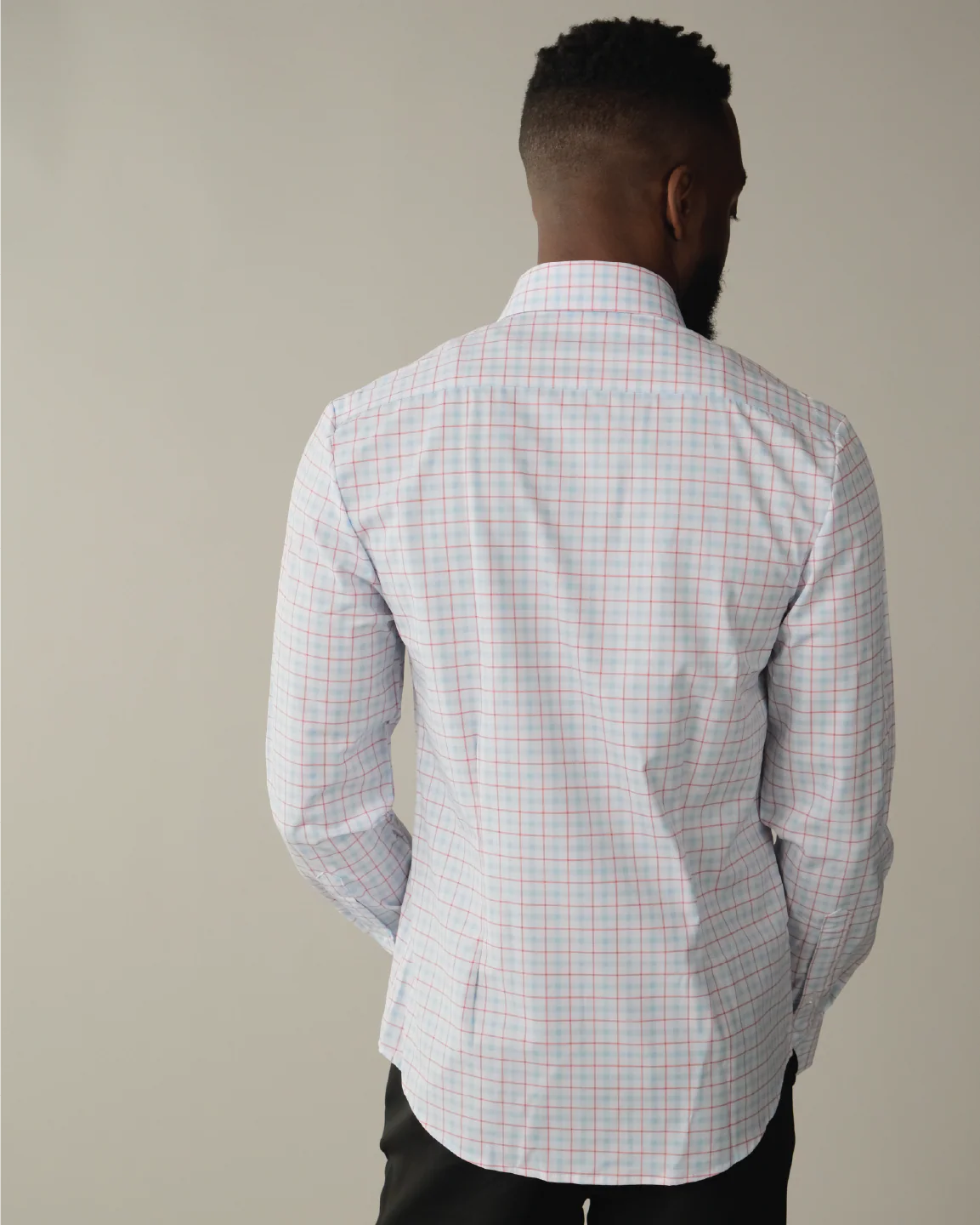 Range Shirt - White w/ Red and Blue Windowpane