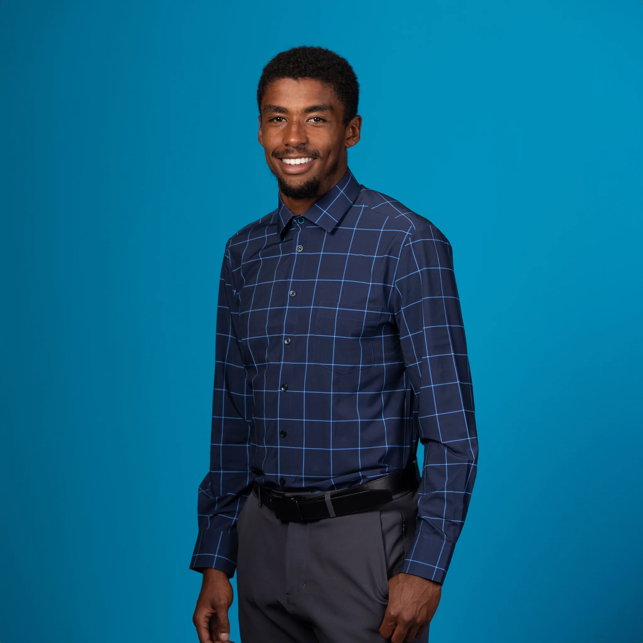 Range Shirt - Navy w/ Blue Windowpane