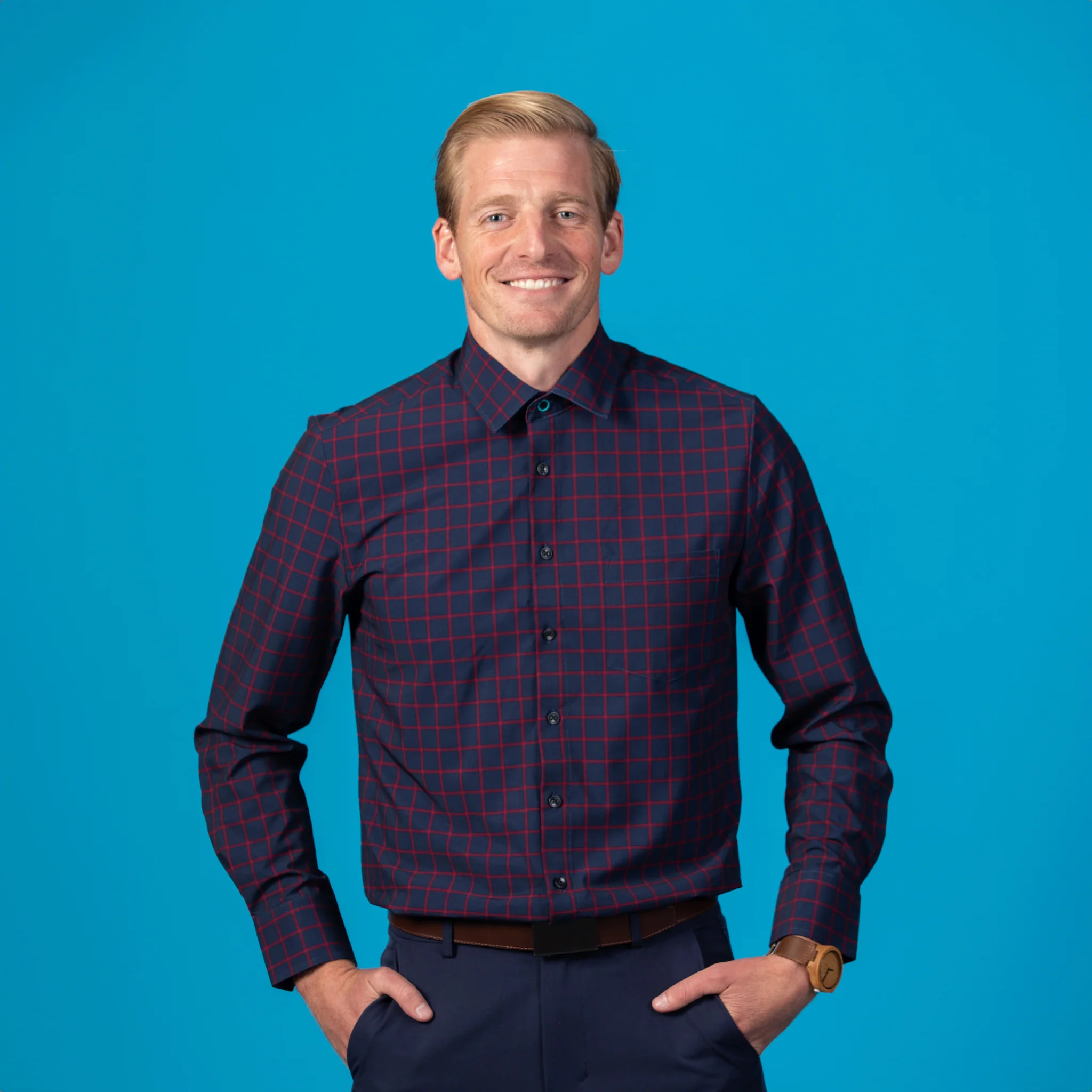 Range Shirt - Navy w/ Red Check