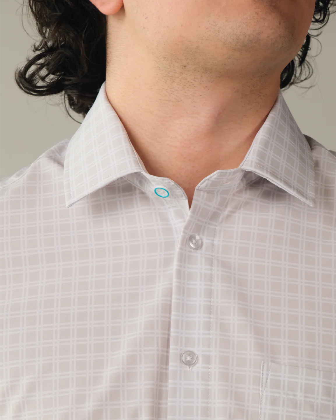 Range Shirt - Grey w/ Small White Windowpane