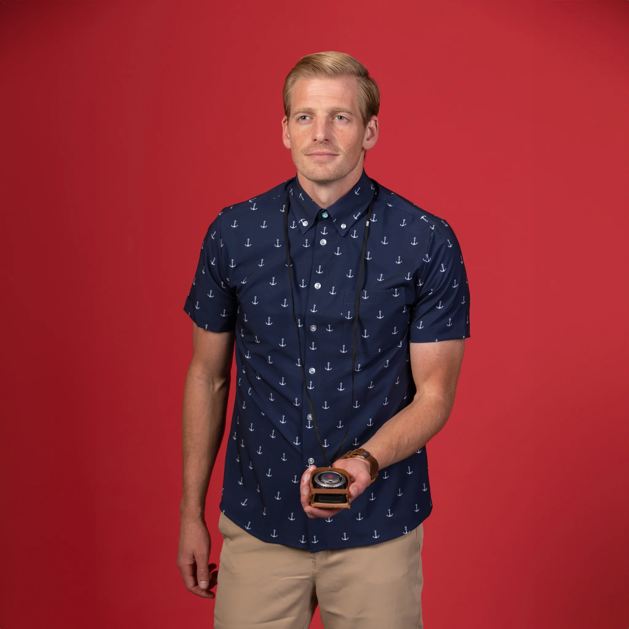 Range Shirt - Navy w/ White Anchors