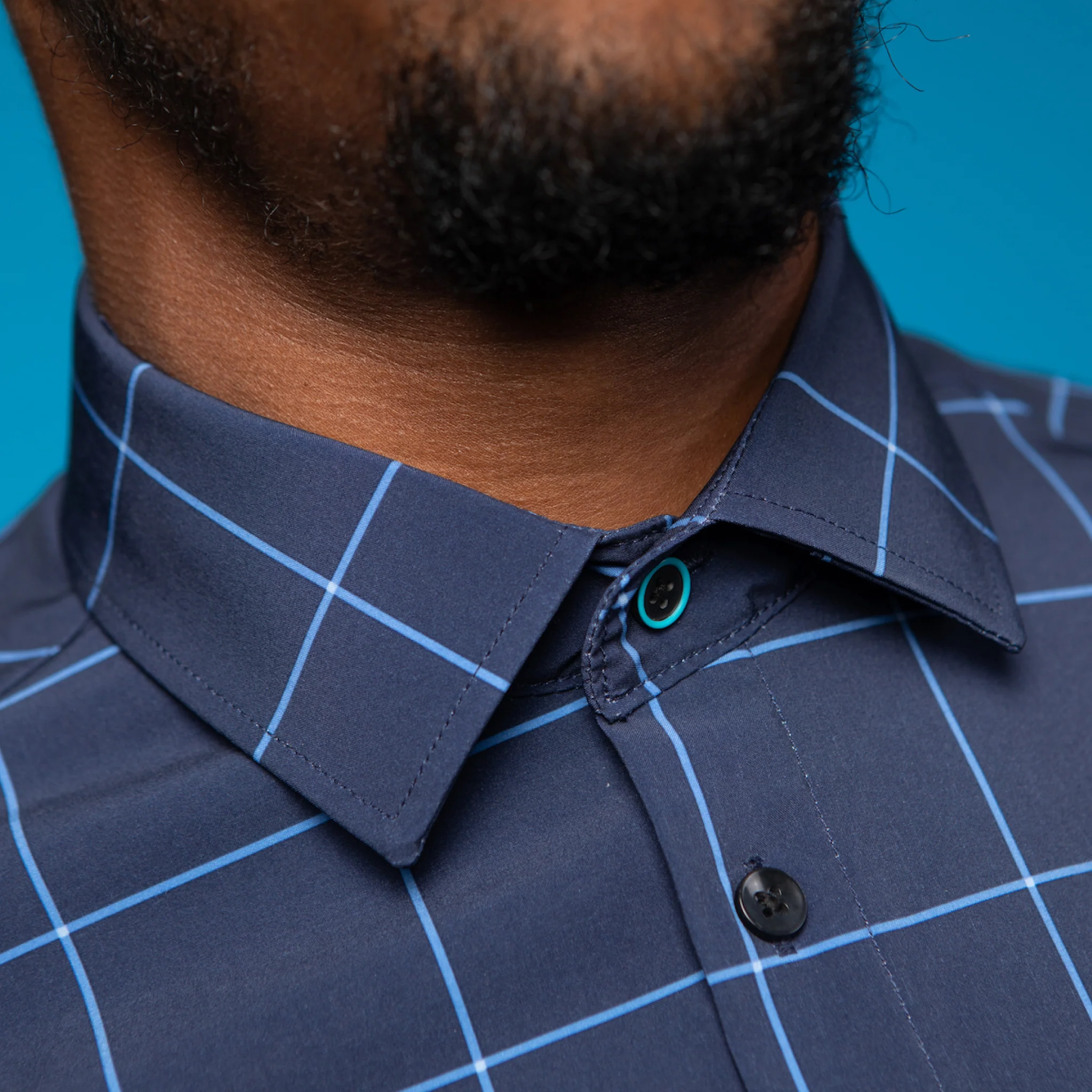 Range Shirt - Navy w/ Blue Windowpane