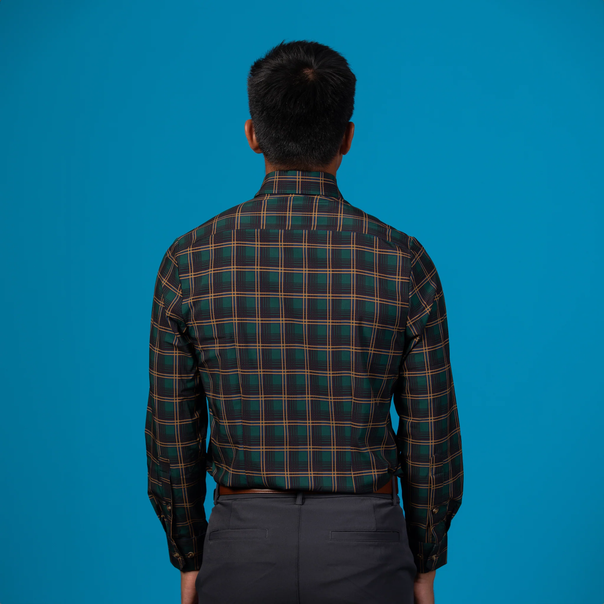 Range Shirt - Forest Green w/ Burnt Orange and Black Accent