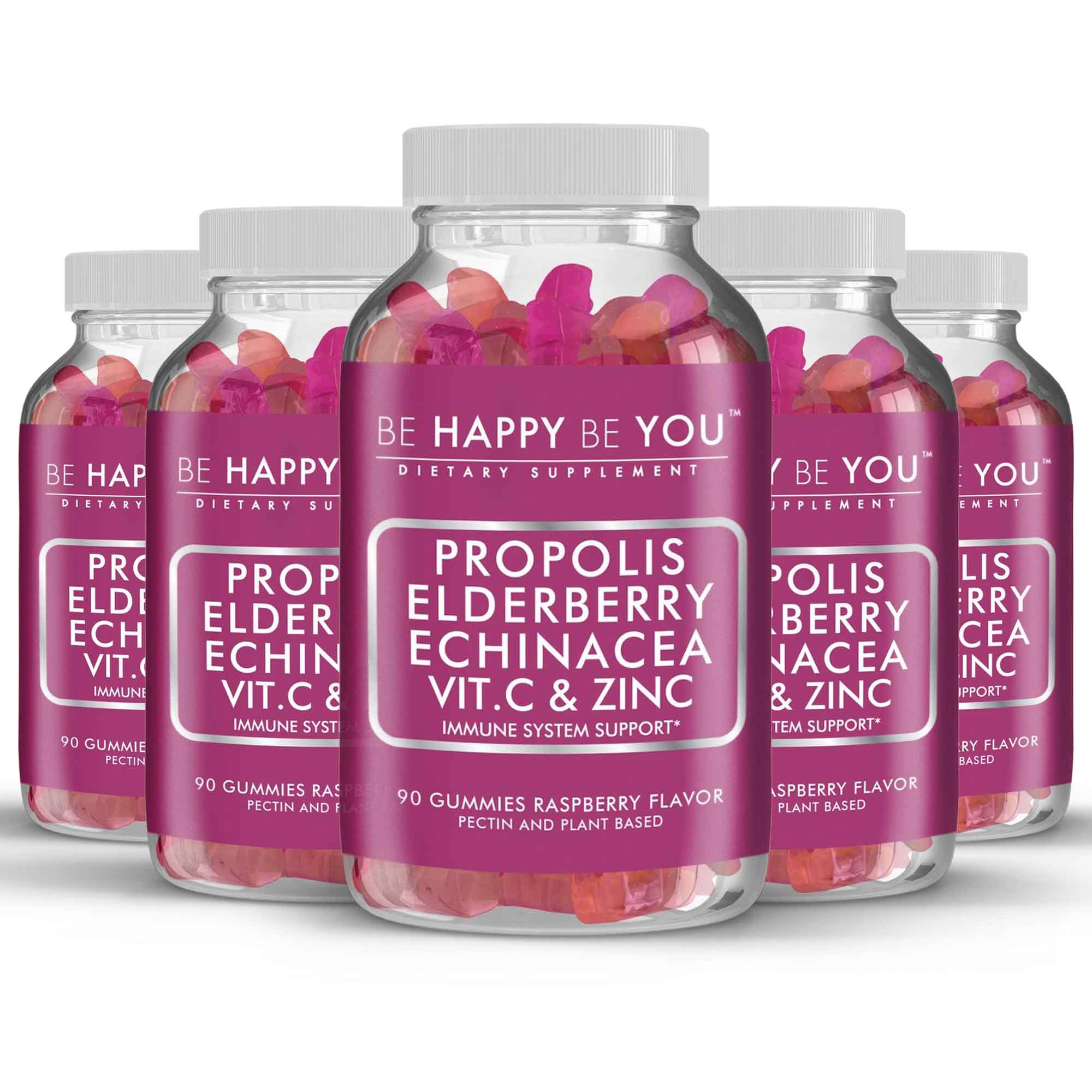 Propolis, Elderberry, Echinacea & Vit-C & Zinc Gummy