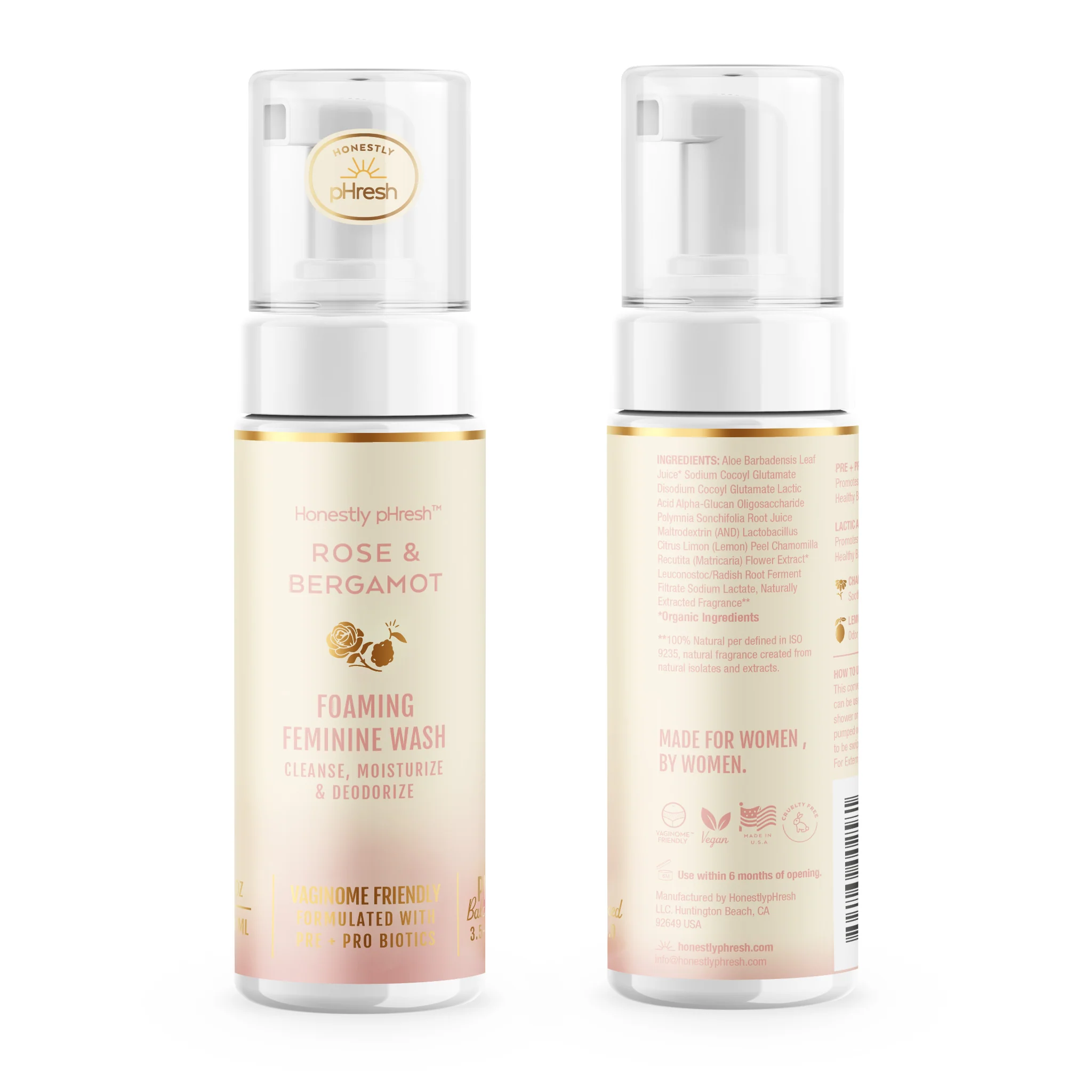 Rose & Bergamot Pre + Probiotic Feminine Wash