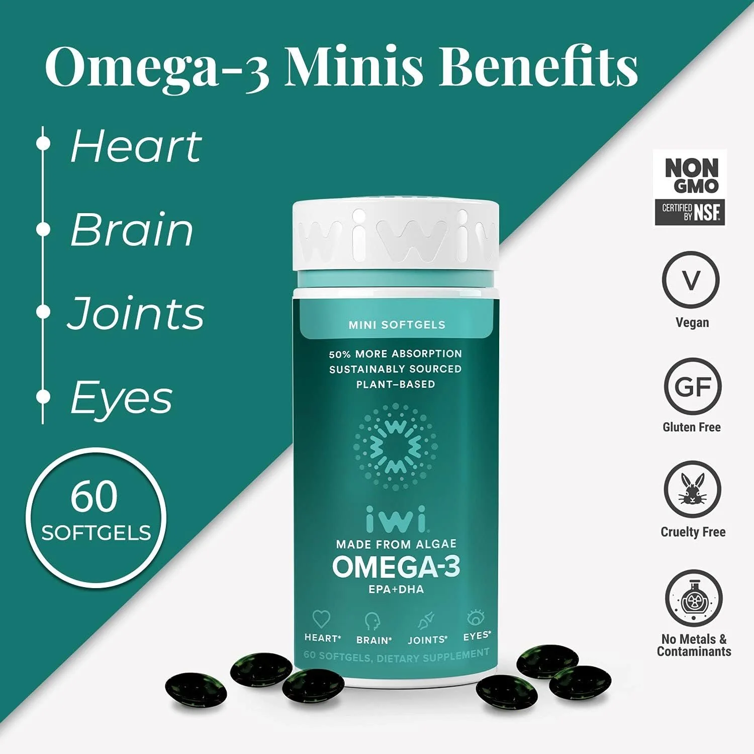 GPGP GreenPeople Omega 3-6-9 Vegan and Vegetarian Omega Formula - “5 in 1” Essential Fatty Acid Complex - Scientifically Formulated Plant-Based Omega 3 6 9 Essential Fatty Acids (EFA)