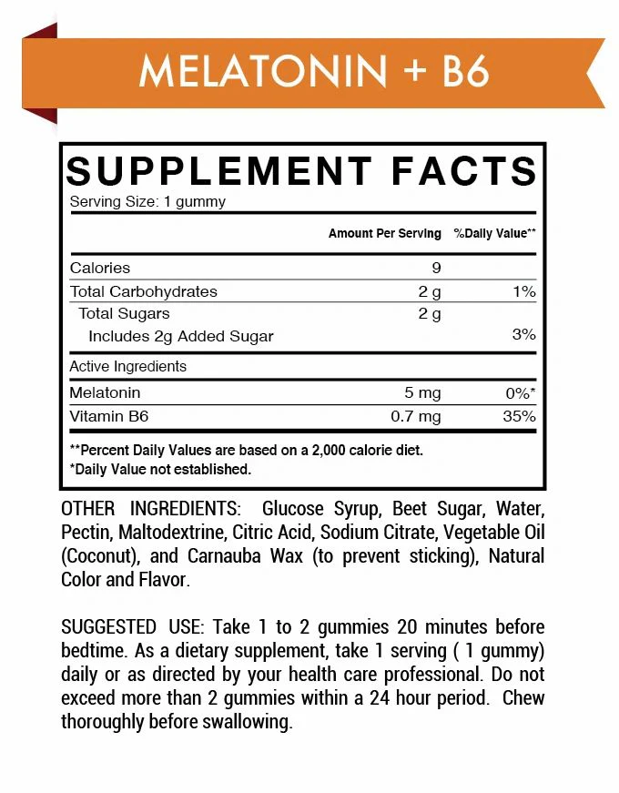 Melatonin + B6 Vitamin Gummy