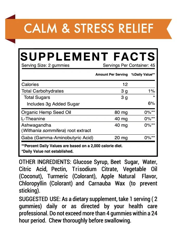 Calm & Stress Relief Gummy Vitamin