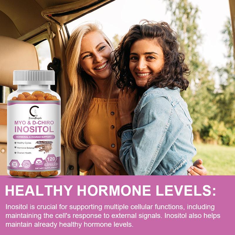 Myo-Inositol and D-Chiro Inositol Softgels Capsules with Folate and Vitamin D（120 Pcs）