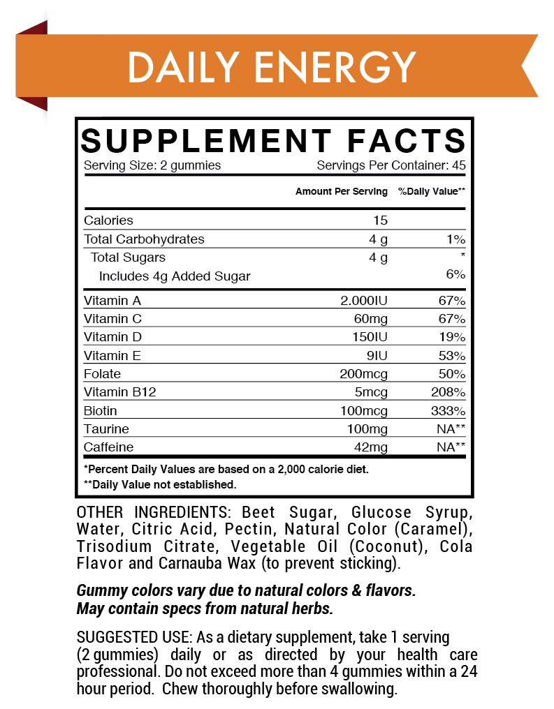 Daily Energy Boost Up Gummy Vitamin