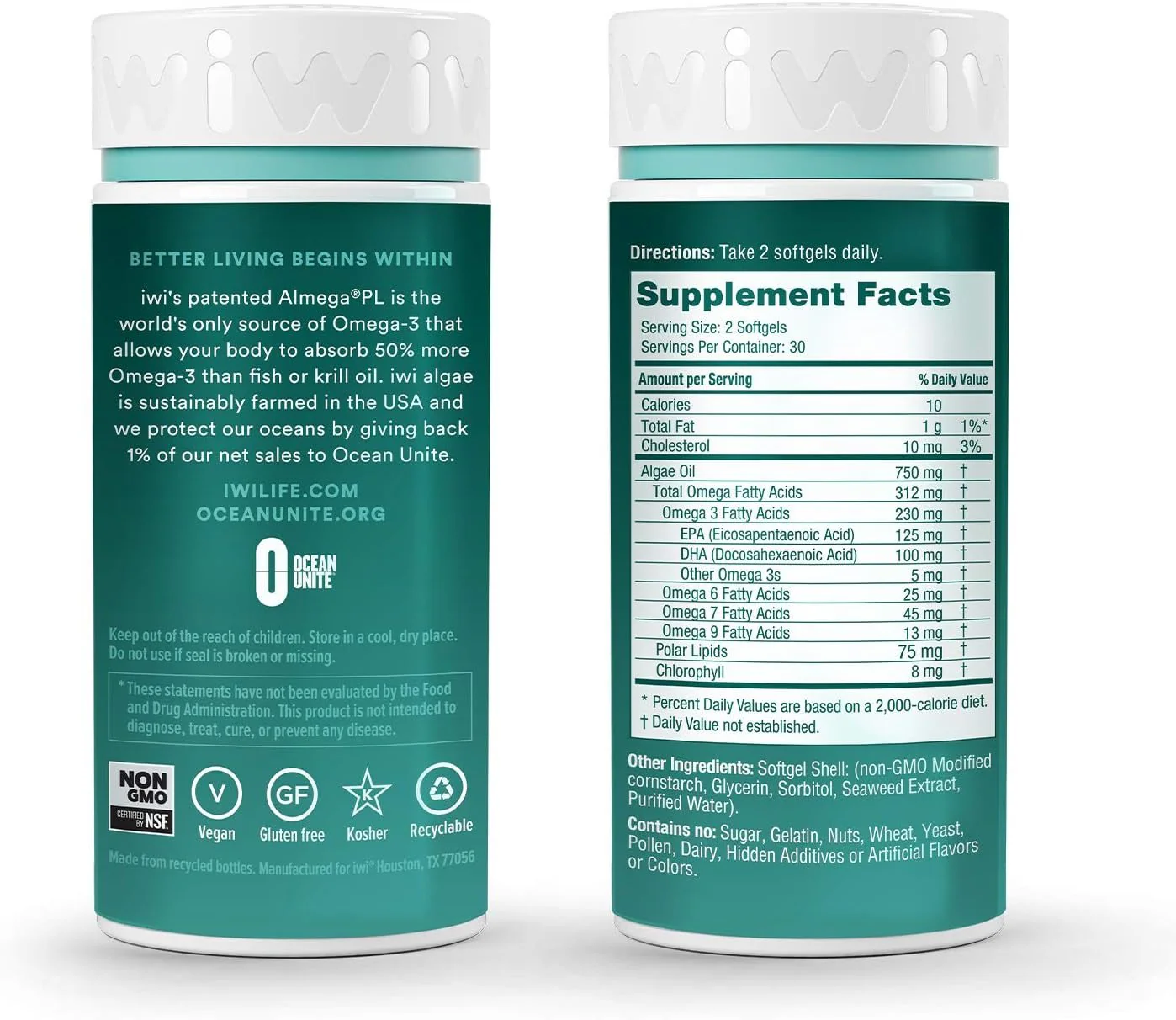 GPGP GreenPeople Omega 3-6-9 Vegan and Vegetarian Omega Formula - “5 in 1” Essential Fatty Acid Complex - Scientifically Formulated Plant-Based Omega 3 6 9 Essential Fatty Acids (EFA)