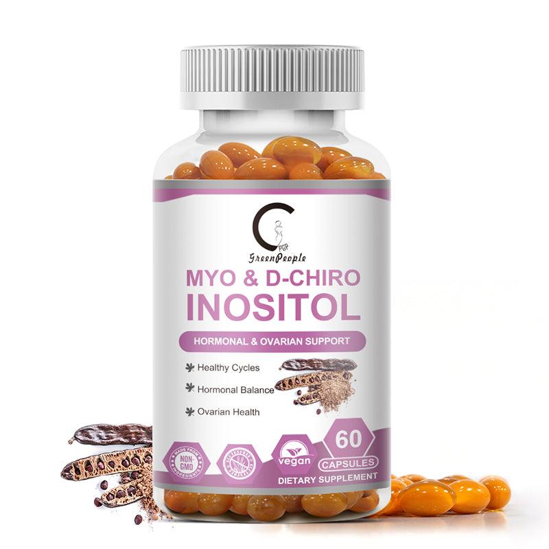 Myo-Inositol and D-Chiro Inositol Softgels Capsules with Folate and Vitamin D（120 Pcs）