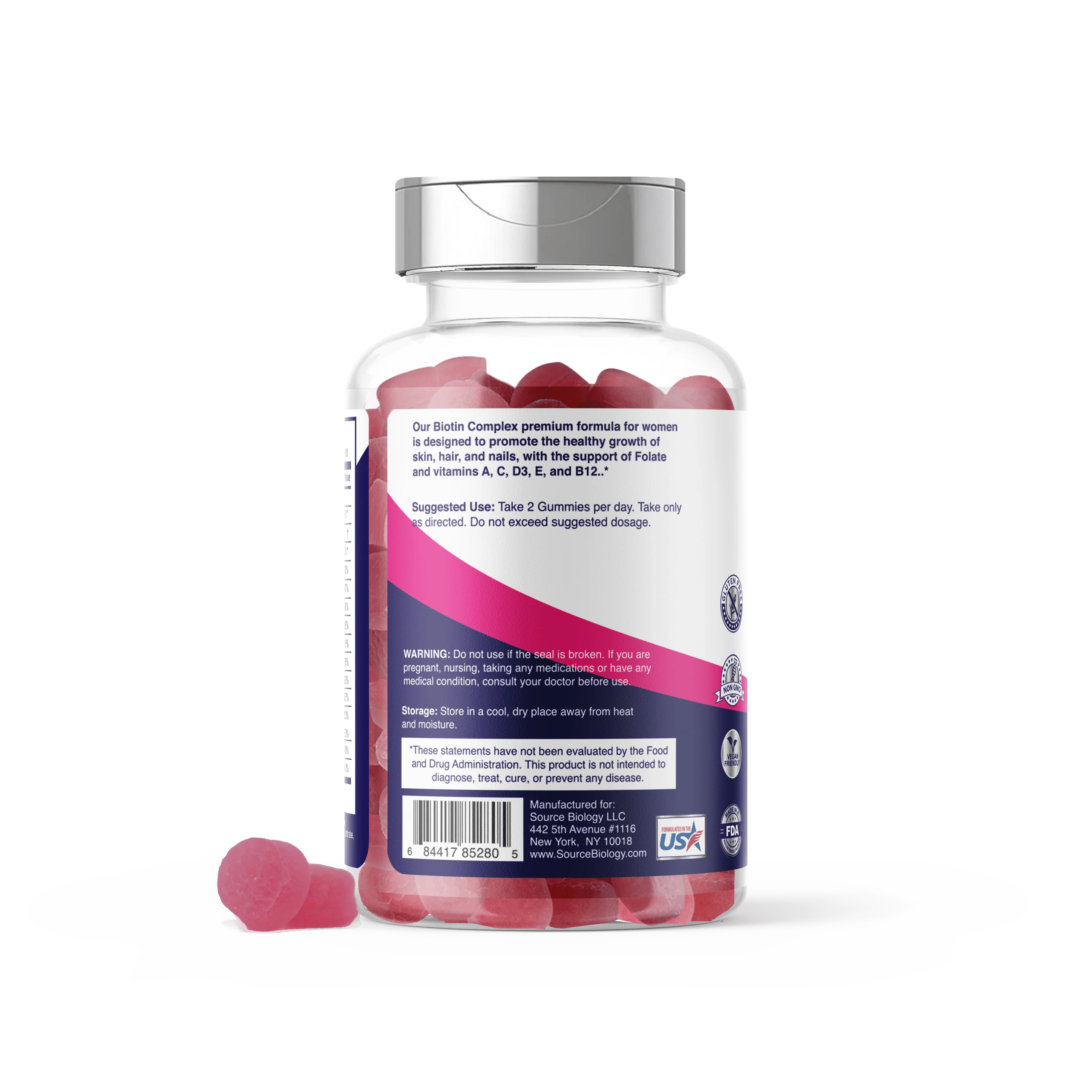 Biotin 5000 Complex - Skin Hair and Nails Premium Formula for Women