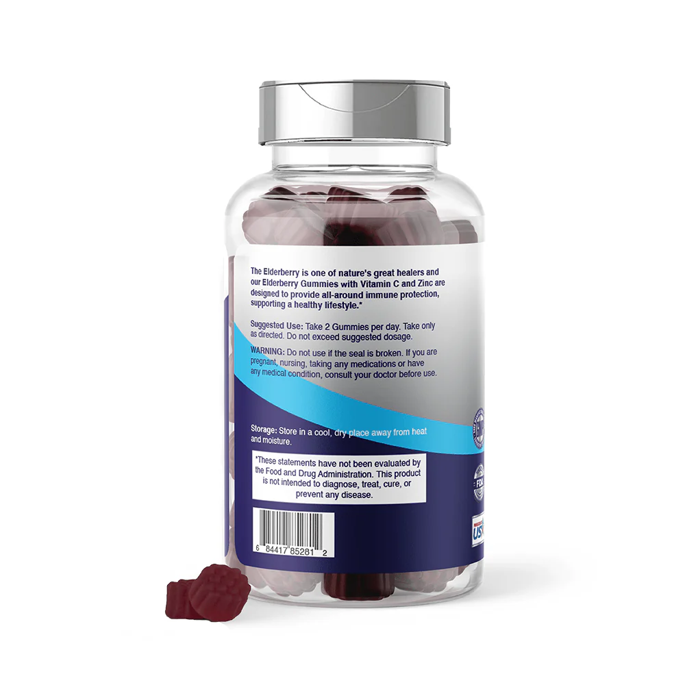 Elderberry Immune Support with Vitamin C and Zinc - Gummies
