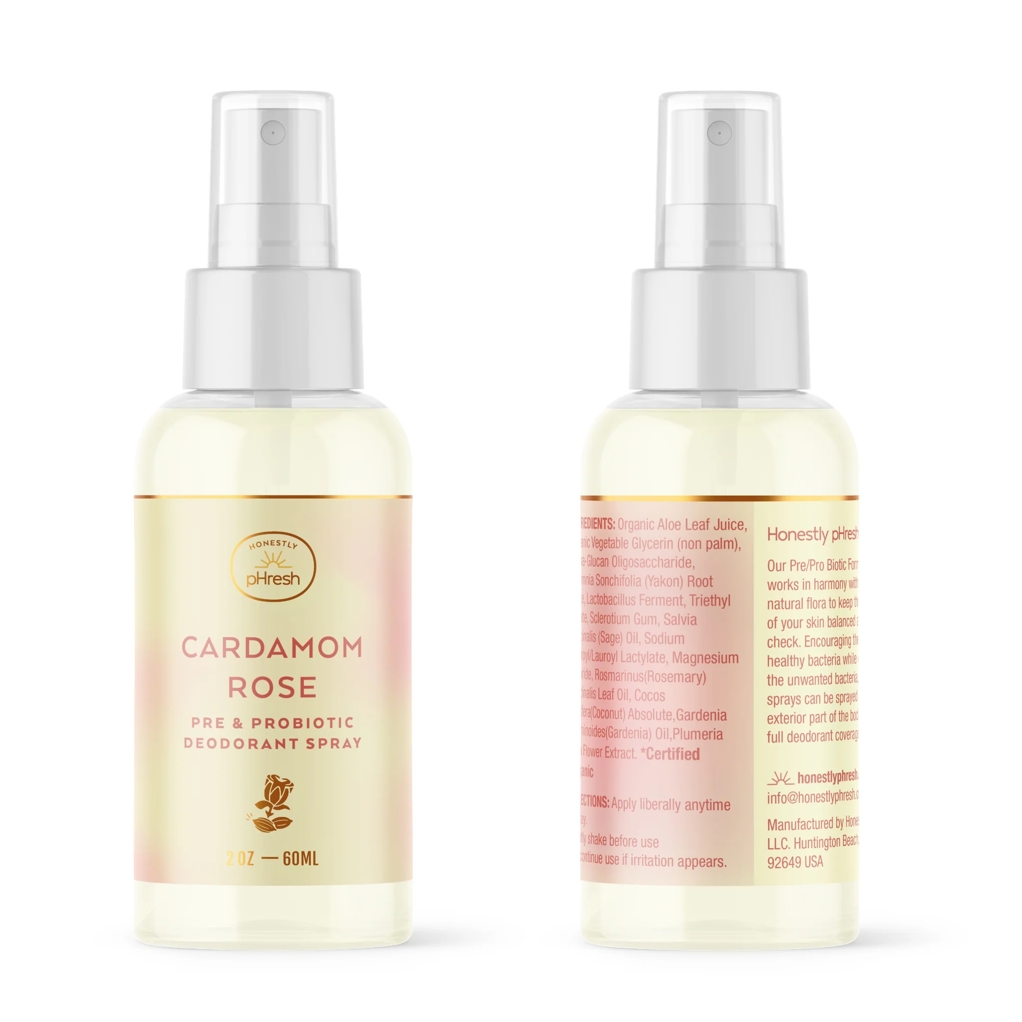 Cardamom Rose Pre + Probiotic Deodorant Spray