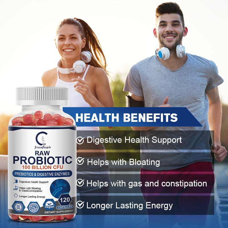 Probiotic Capsules with Prebiotics & Digestive Enzymes