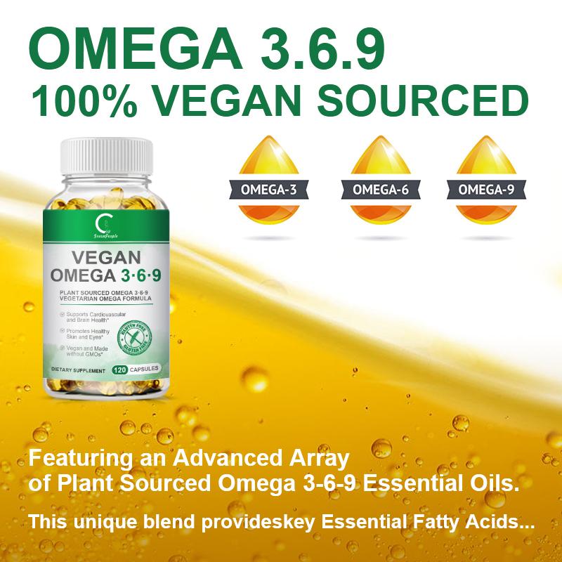 GPGP GreenPeople Omega 3-6-9 Vegan and Vegetarian Omega Formula - “5 in 1” Essential Fatty Acid Complex - Scientifically Formulated Plant-Based Omega 3 6 9 Essential Fatty Acids (EFA)