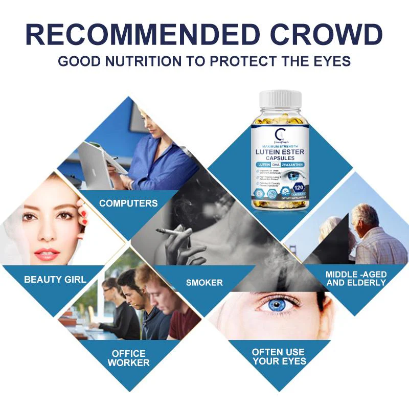GPGP GreenPeople Eye Vitamins  Lutein, Zeaxanthin & Bilberry Extract - Supports Eye Strain, Dry Eyes, and Vision Health - Lutein Blend Capsules