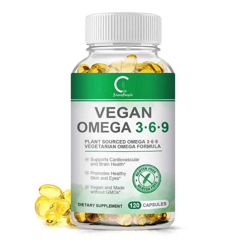 GPGP GreenPeople Omega 3-6-9 Vegan and Vegetarian Omega Formula - “5 in 1” Essential Fatty Acid Complex - Scientifically Formulated Plant-Based Omega 3 6 9 Essential Fatty Acids (EFA)