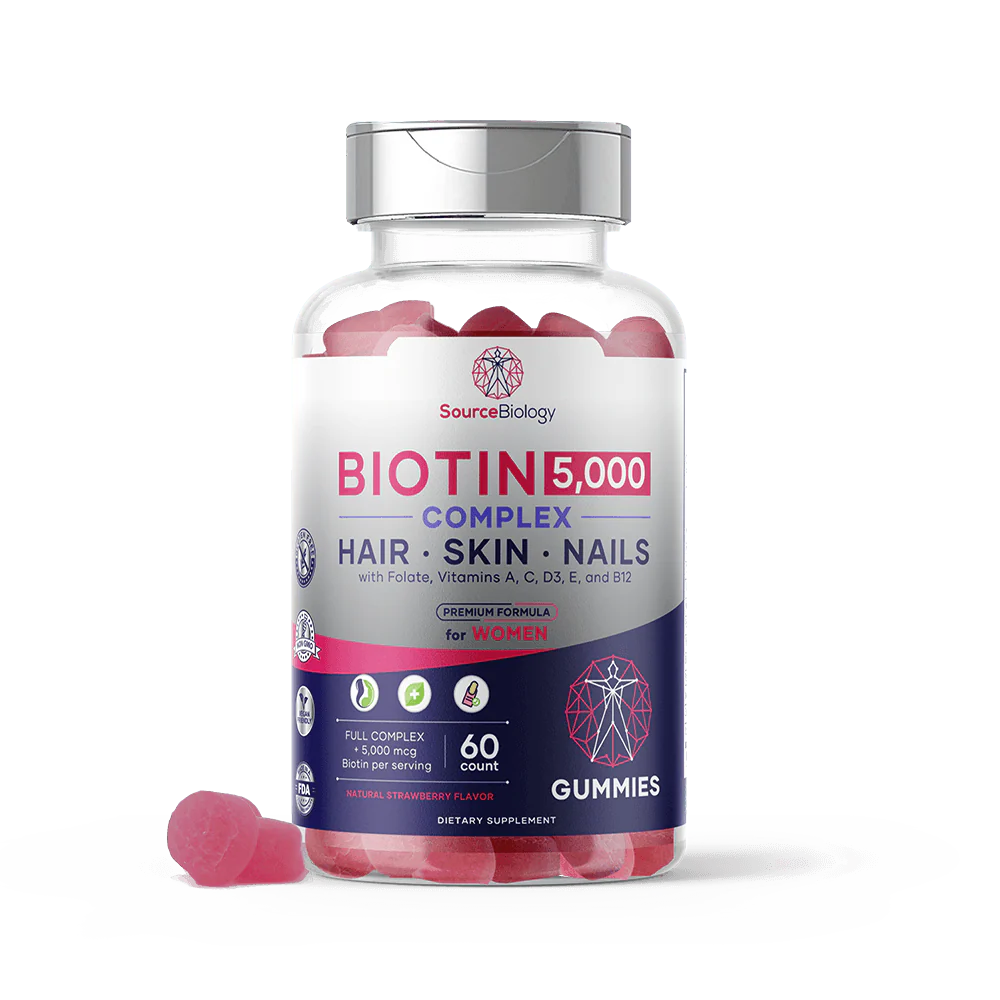 Biotin 5000 Complex - Skin Hair and Nails Premium Formula for Women