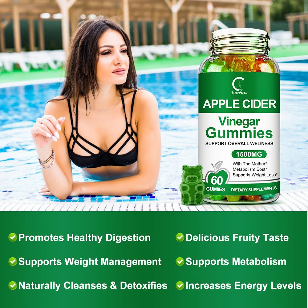 GPGP GreenPeople Apple Cider Vinegar Gummies Ketone Diet Fat Burner Keto Bear Gummies Improve Immunity For Men and Women Weight Loss Products