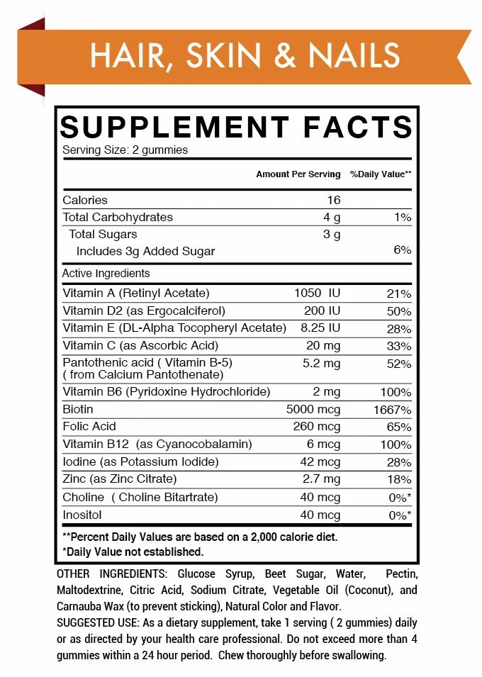 Hair, Skin & Nails Gummy Vitamin
