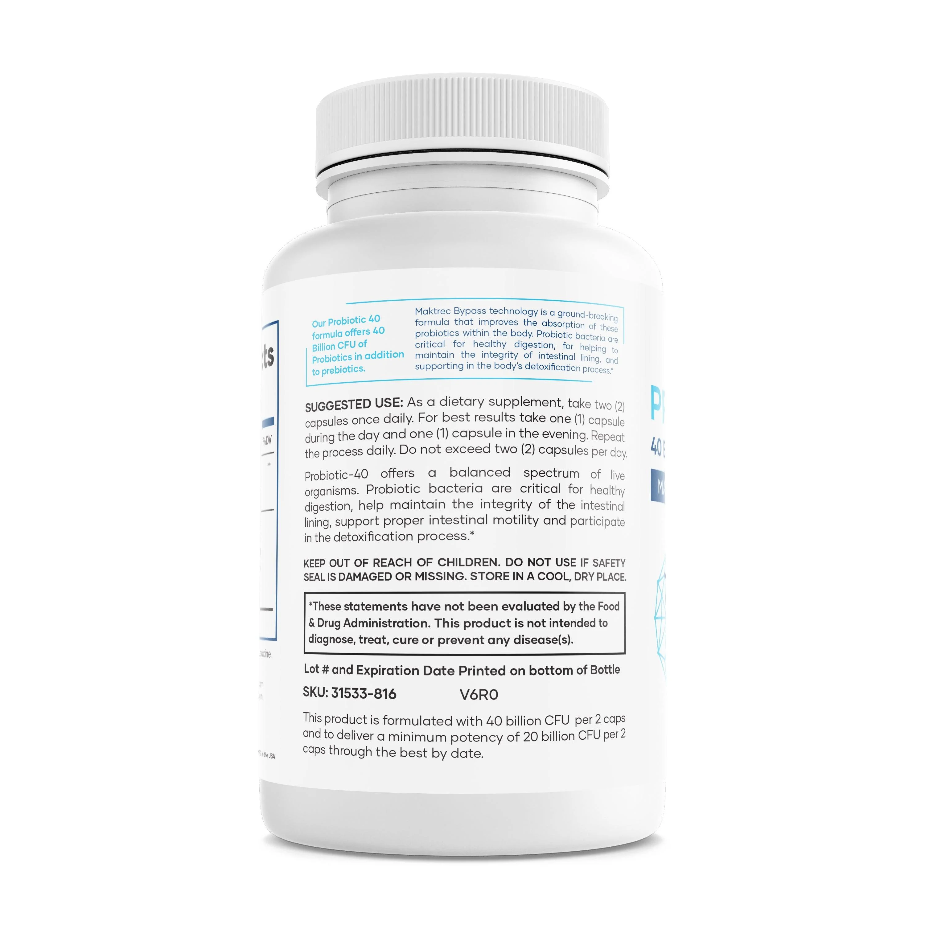 Probiotic 40 CFU with Prebiotics
